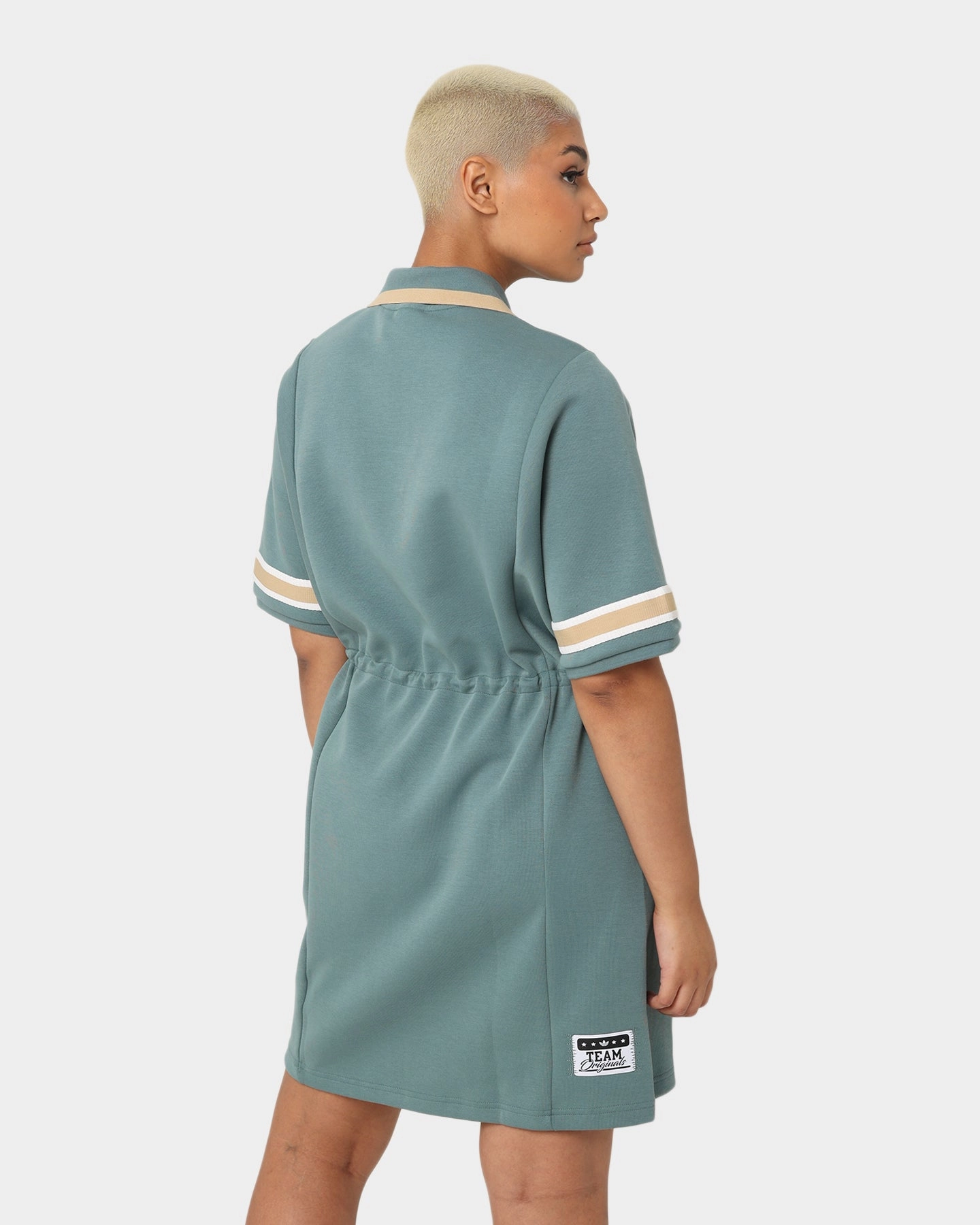 Stain Resistant Adidas Women's Modern Collegiate Polo Dress Hazy Emerald