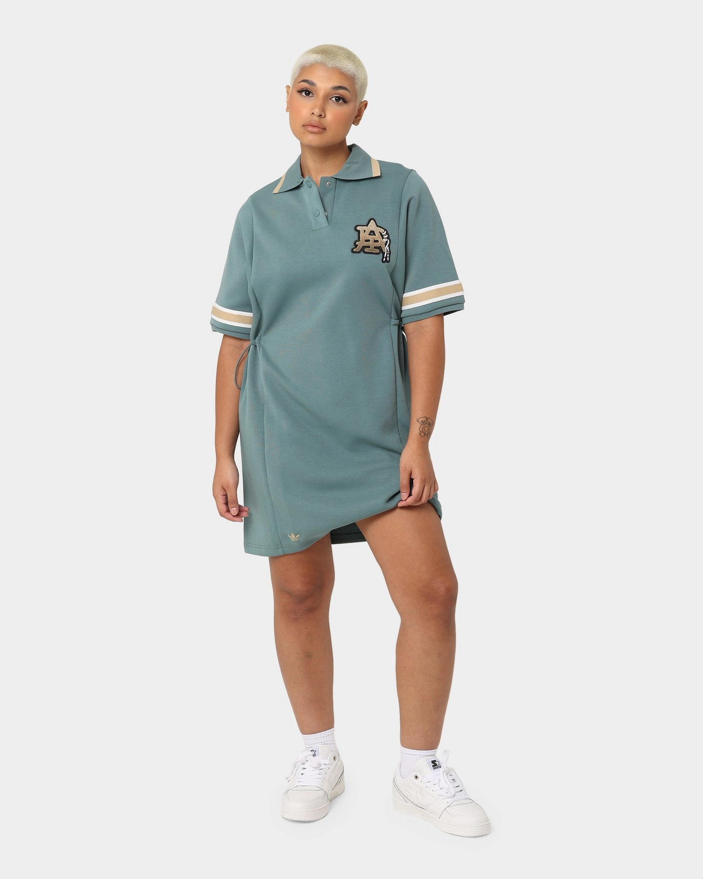 doctors Survive Adidas Women's Modern Collegiate Polo Dress Hazy Emerald