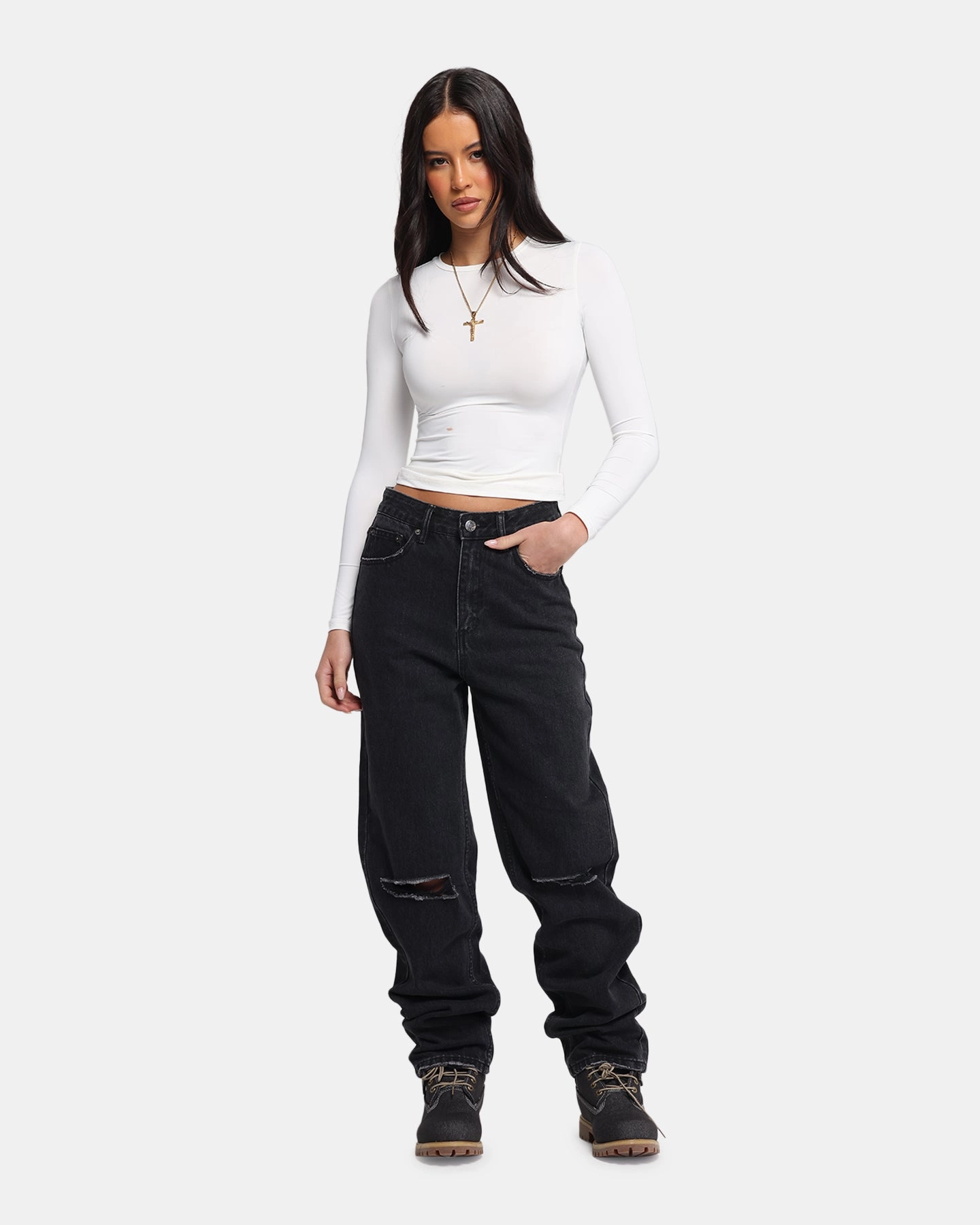 Weekend Wear XXIII Women's Straight Leg Jeans Washed Black