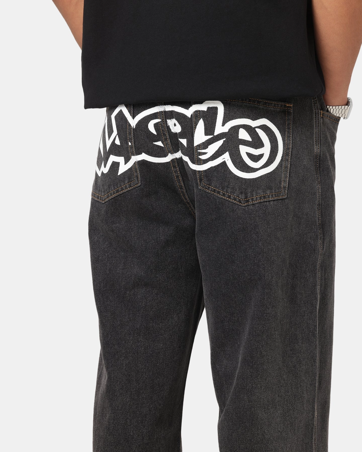 X-Large Mark Bull Denim 91 Pants Washed Black Freedom Motion