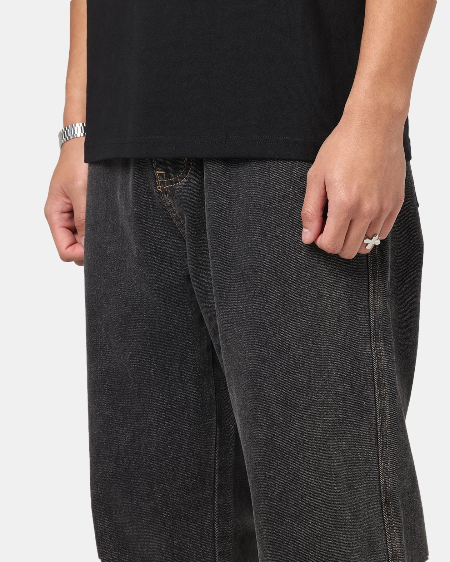 Detachable belt Core Essential X-Large Mark Bull Denim 91 Pants Washed Black