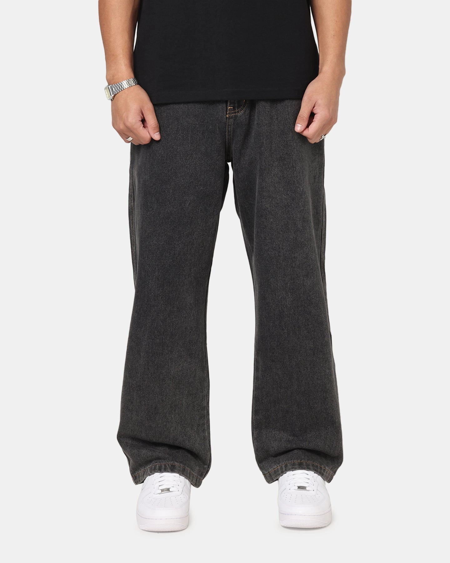 X-Large Mark Bull Denim 91 Pants Washed Black All Day Use