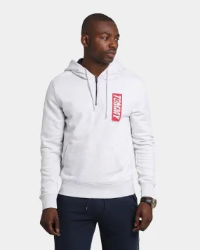 Tommy Jeans TJM Essential Script Zip Through Hoodie Silver Grey Heather suitable for rainy days