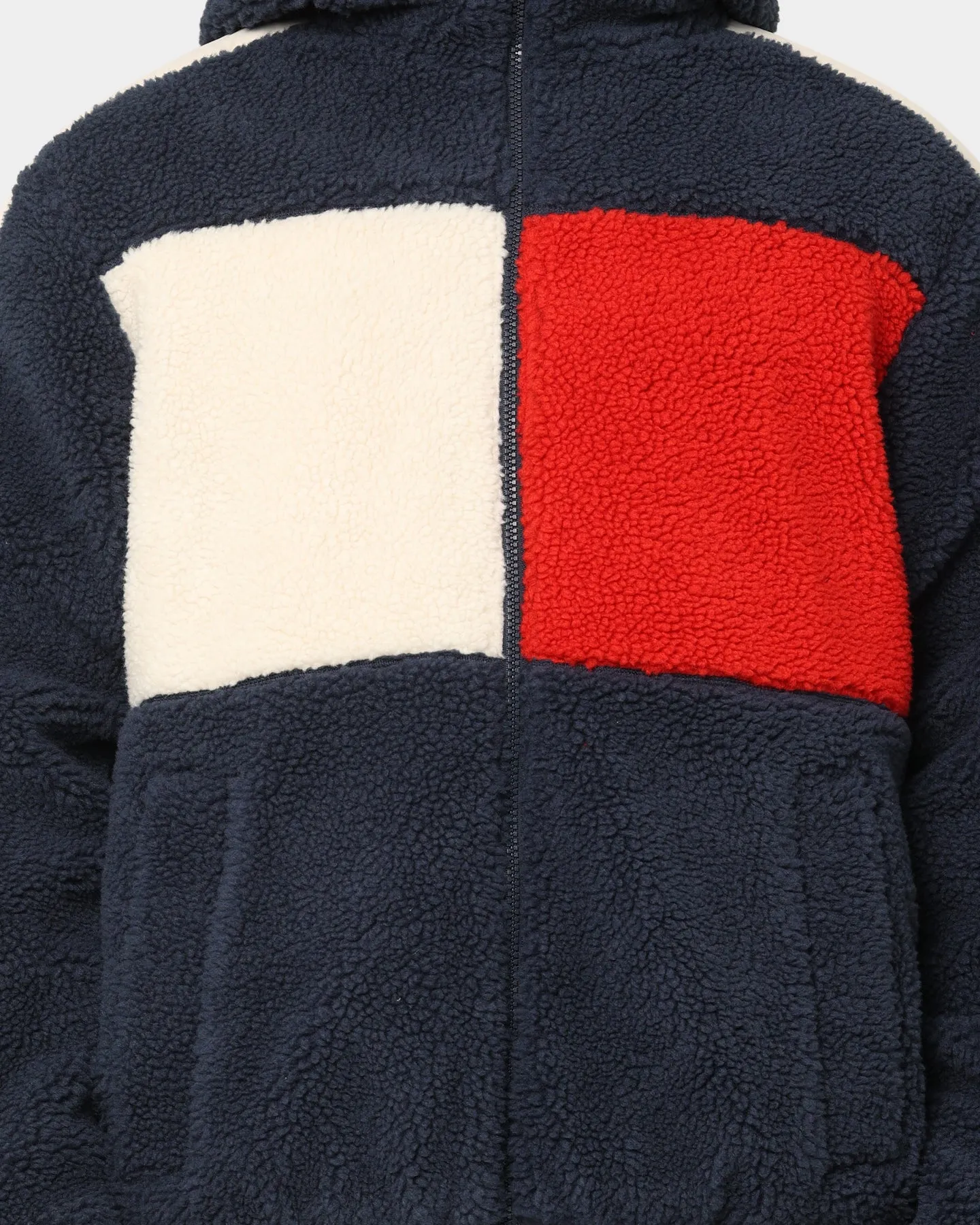Travel Essential Dual Layer Fabric Tommy Jeans TJM Reversible Sherpa Jacket Twilight Navy/Multi-Coloured