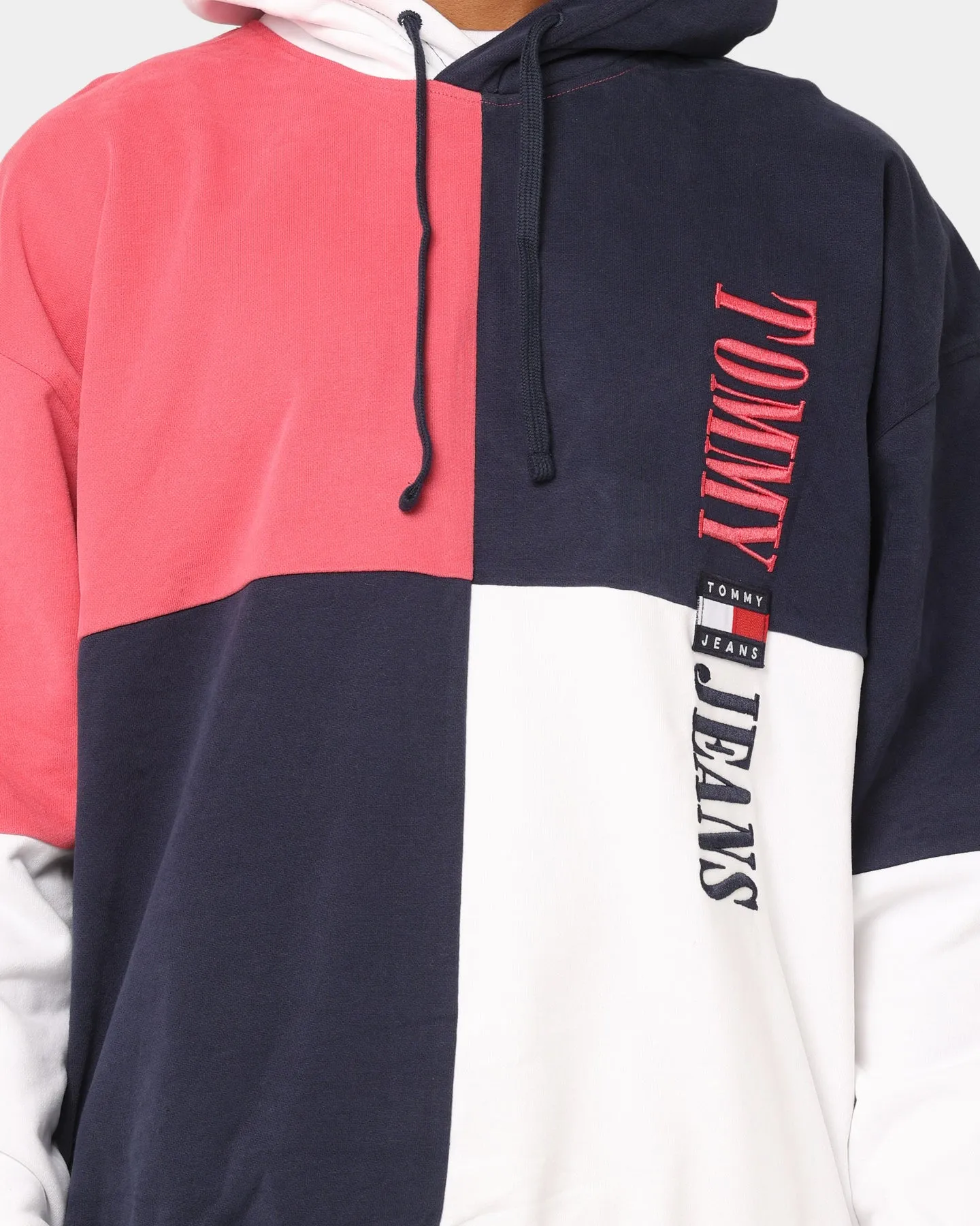 Tommy Jeans TJM Skater Archive Block Hoodie Twilight Navy Non Irritating Lining Non Restrictive Mobility