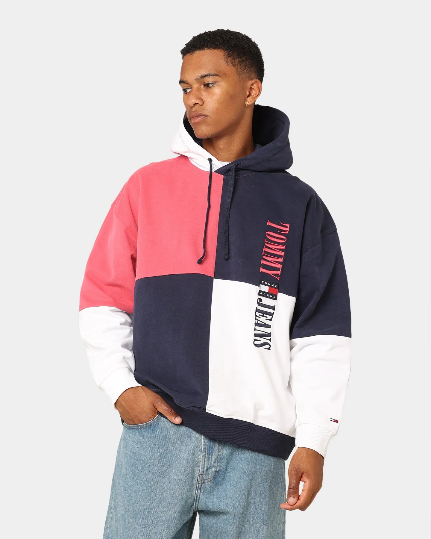 Skiing Tommy Jeans TJM Skater Archive Block Hoodie Twilight Navy