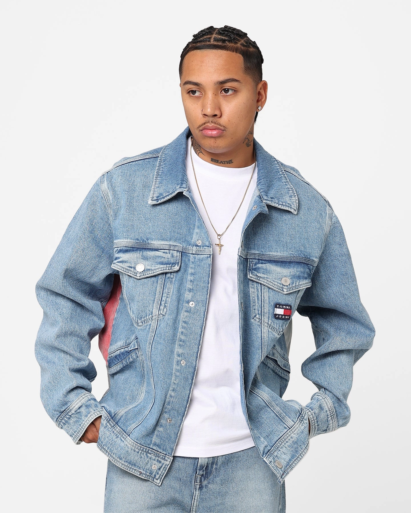Abrasion Resistant Fabric Tommy Jeans Archive Oversized Jacket Denim Light