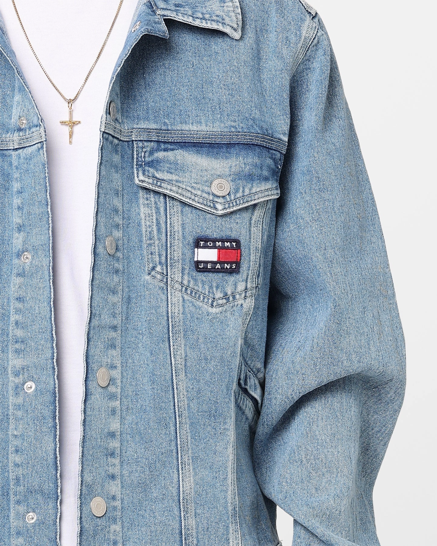 Spectacles Tommy Jeans Archive Oversized Jacket Denim Light