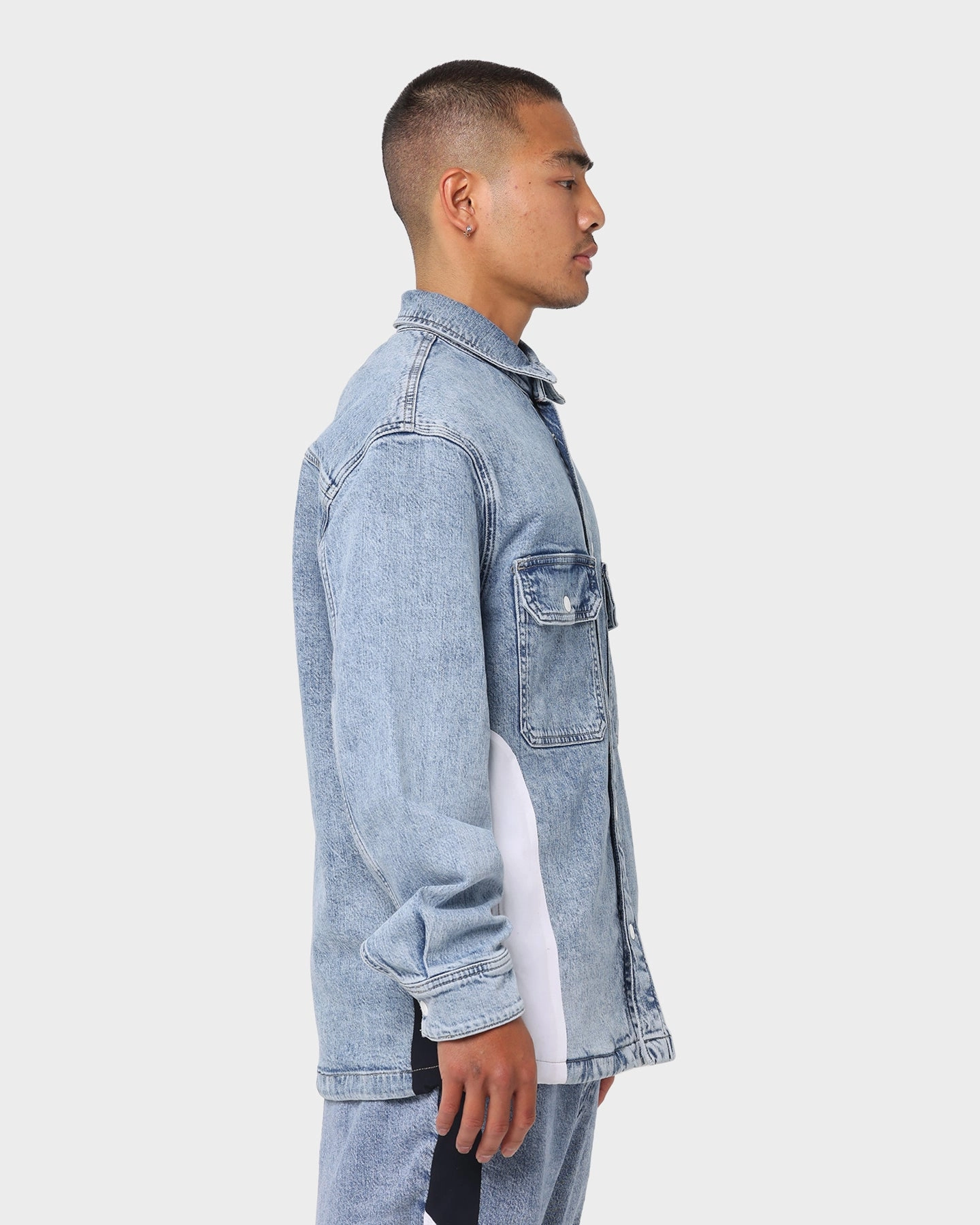 Tommy Jeans Denim Worker Shirt Shane Mix Lb Co Noise Reducing Fabric Odor Resistant Fabric