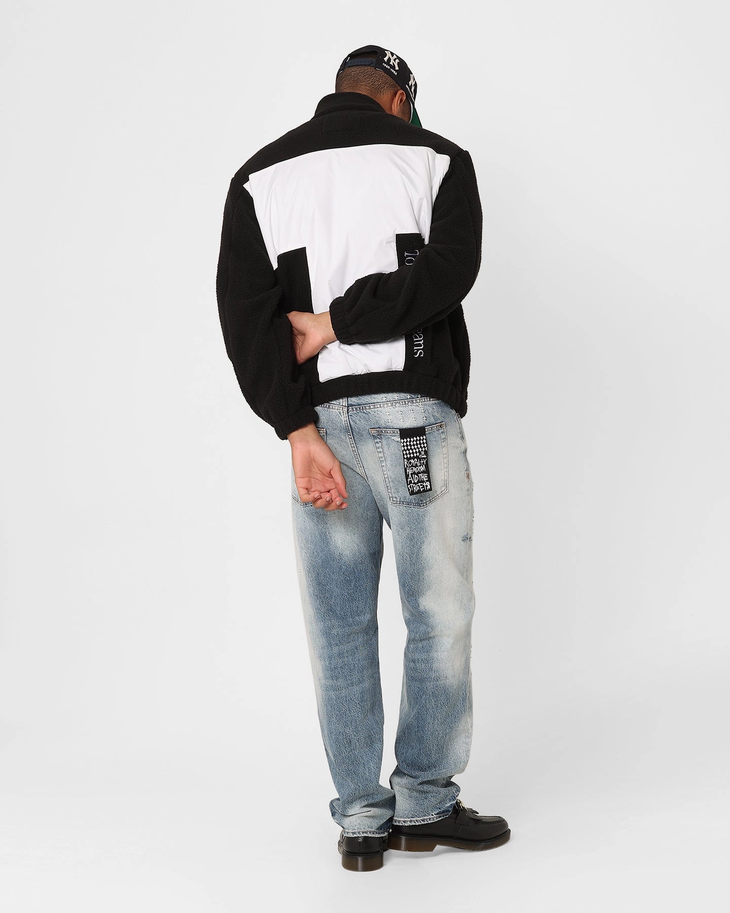 Tommy Jeans Relaxed Fabric Mix Fleece Jacket Black/Multi Class