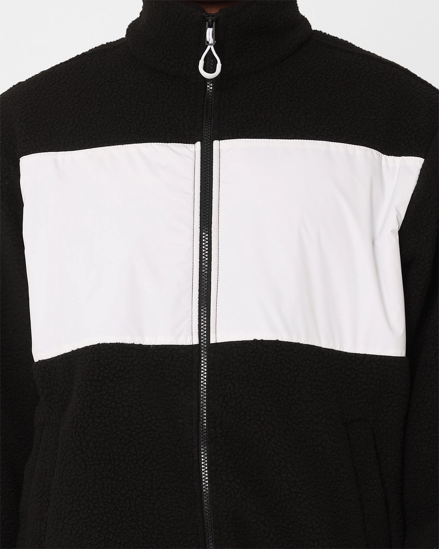 Multi Pocket Tommy Jeans Relaxed Fabric Mix Fleece Jacket Black/Multi