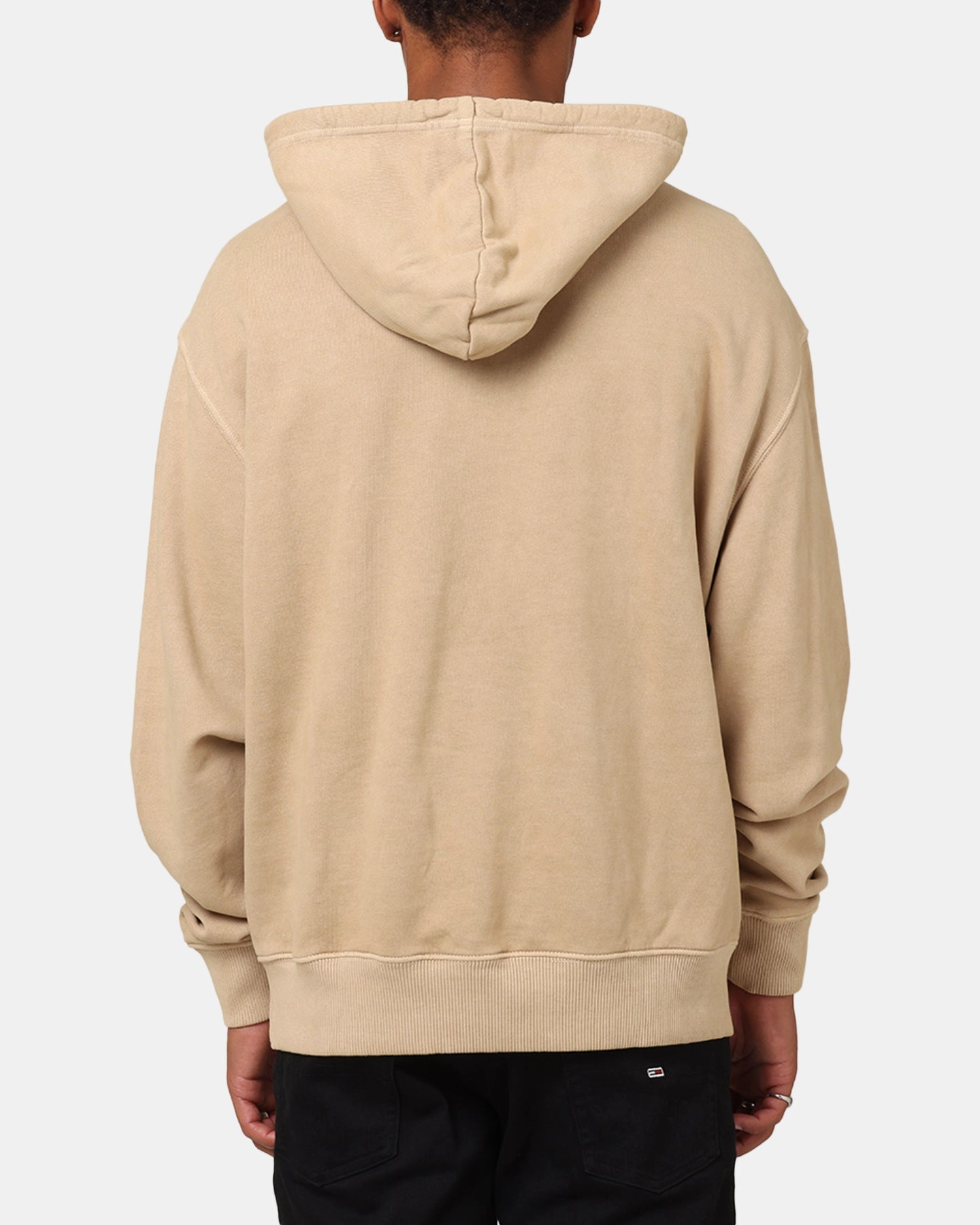 Tommy Jeans Relaxed Vintage Varsity Hoodie Tan Sheen Street Ready