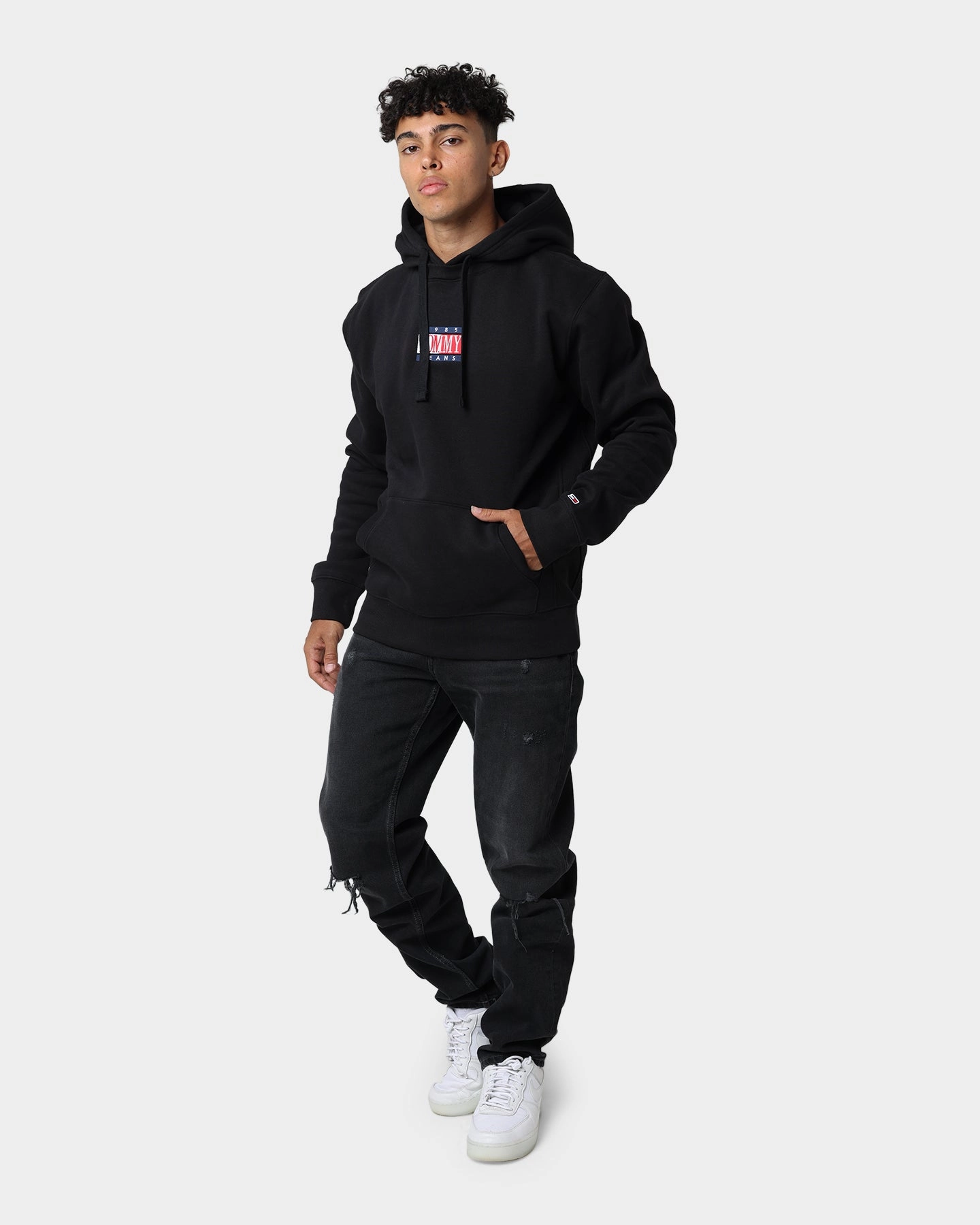 Child Essential Warmth Tommy Jeans Timeless Tommy 1 Hoodie Black