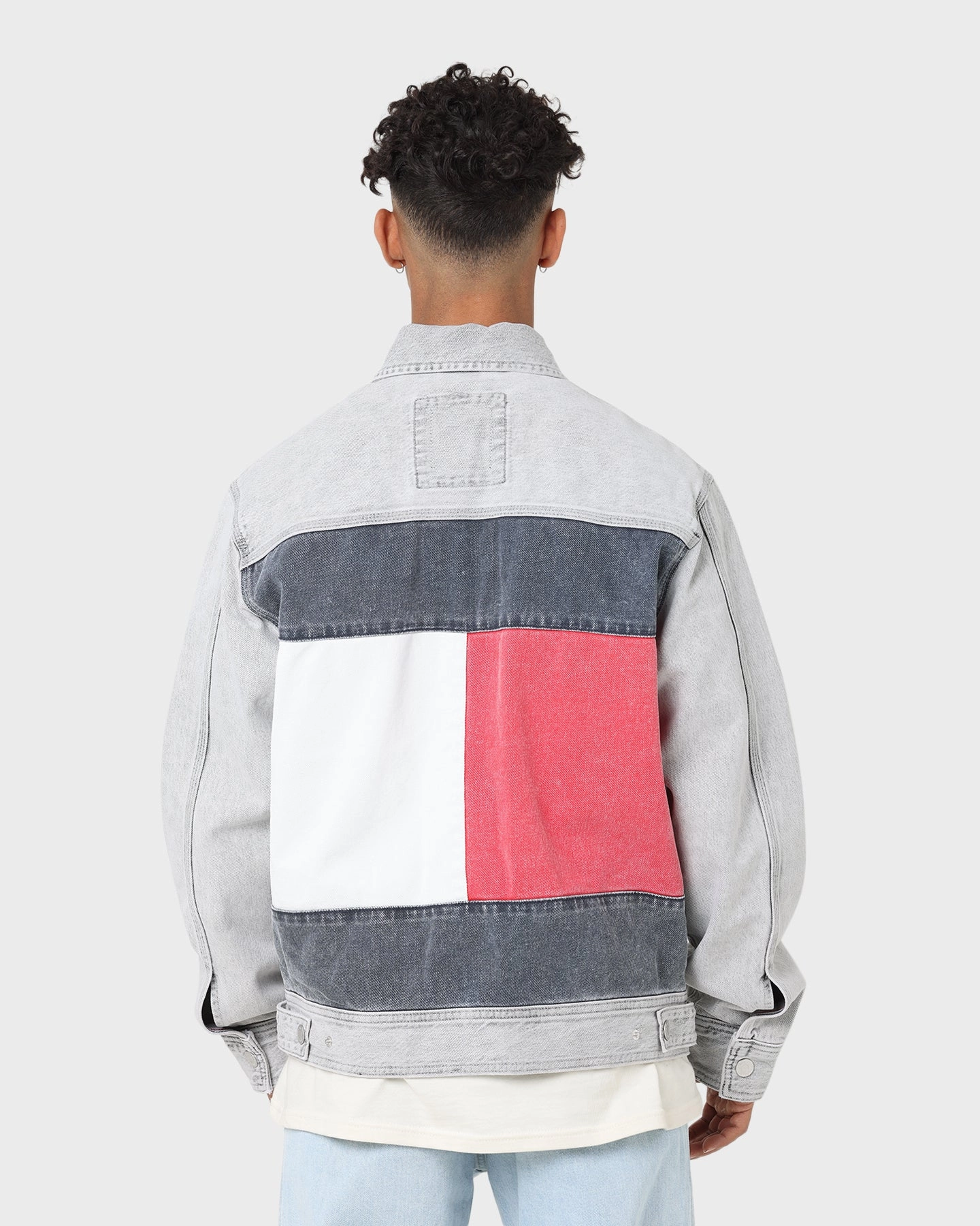 Tommy Jeans TJ Archive Oversized Denim Jacket Denim Black Multi Pocket Style Streetwear Style