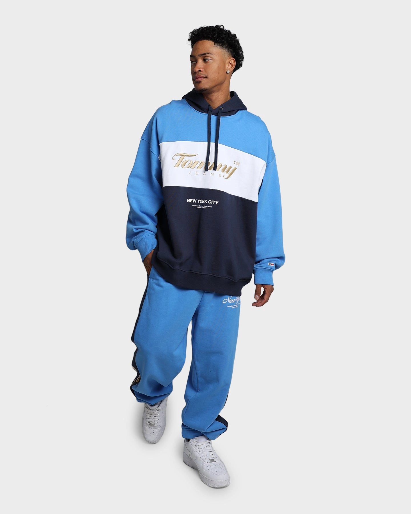 Tommy Jeans TJM Archive Hoodie Twilight Navy Frictionless Cuffs