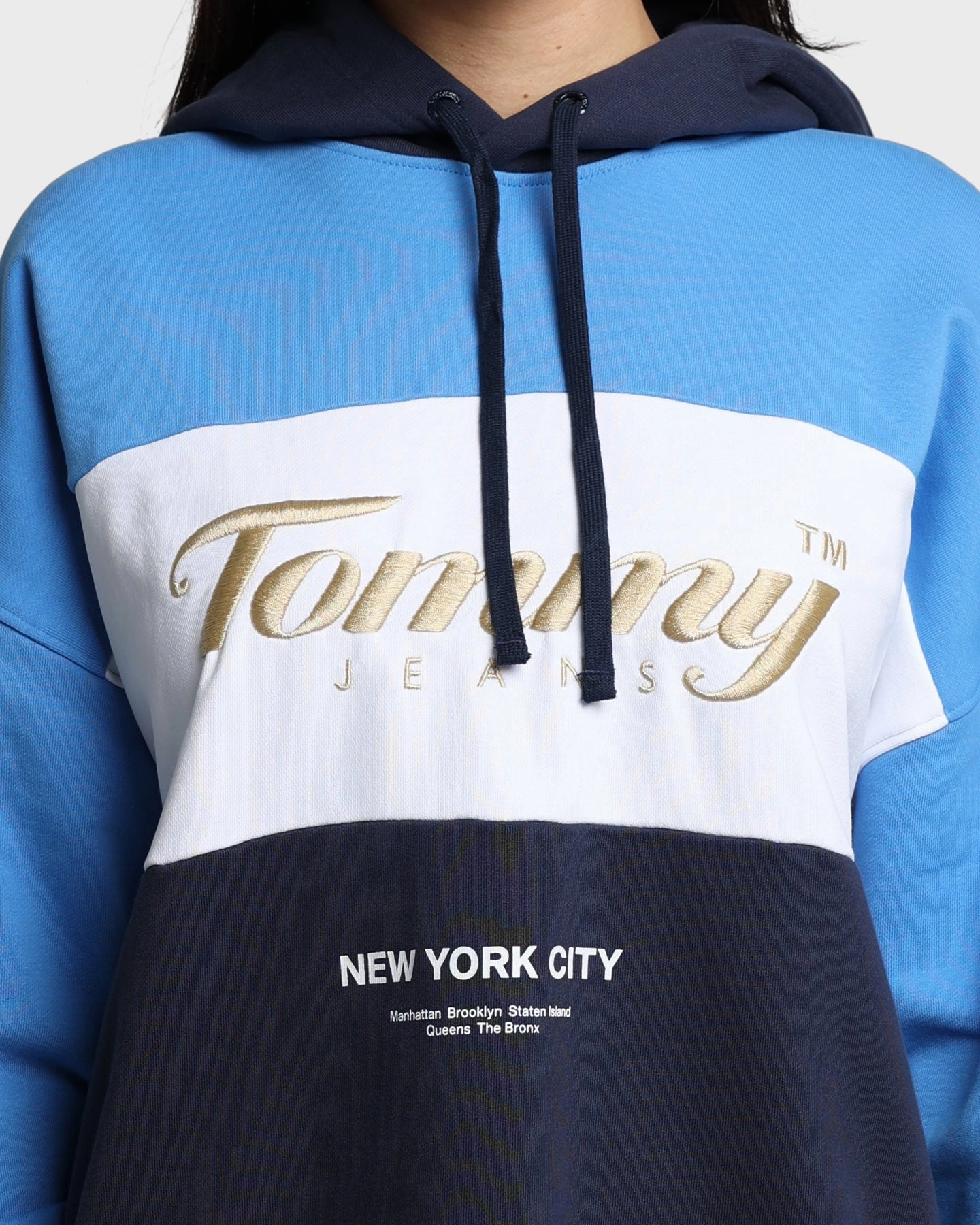 Tommy Jeans TJM Archive Hoodie Twilight Navy bar Stretchy