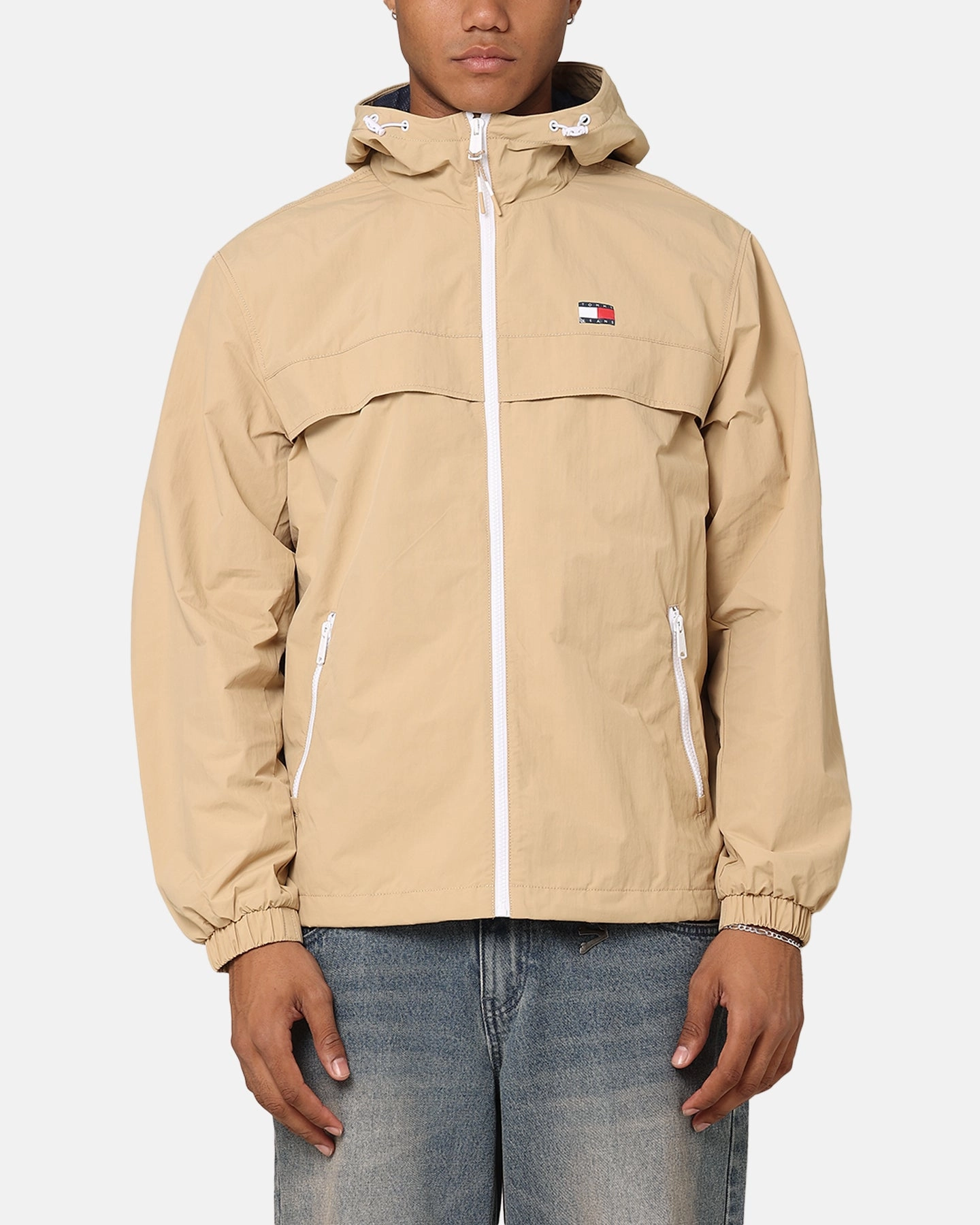 Quality Zip-up Tommy Jeans TJM Chicago Windbreaker EXT Tawny Sand