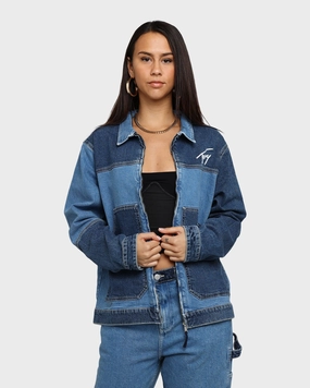 Soft Clean Cut Tommy Jeans TJM Panel Zip Denim Jacket Denim Light