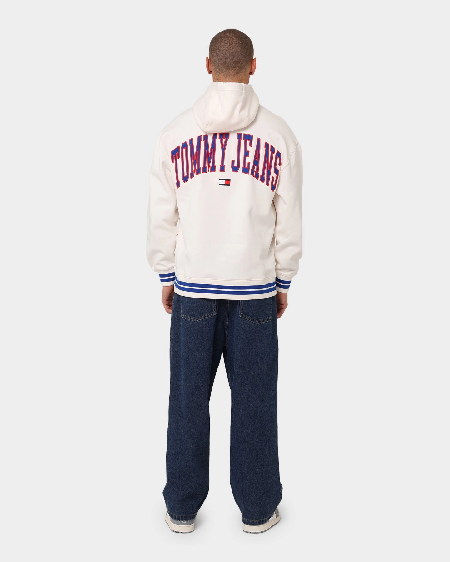 Weekend Ready Tommy Jeans TJM Relaxed Collegiate Hoodie Ancient White