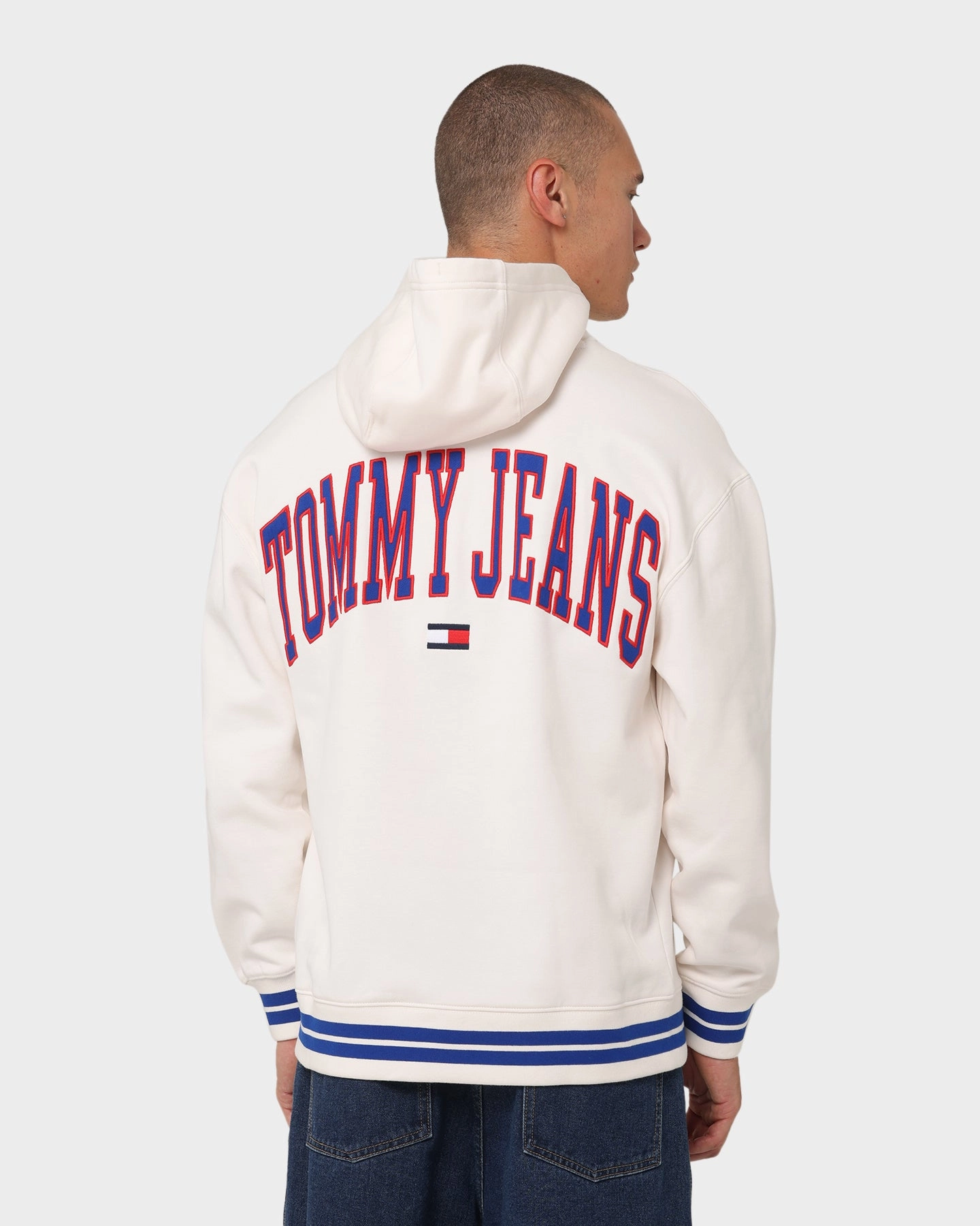 Tommy Jeans TJM Relaxed Collegiate Hoodie Ancient White Adapt