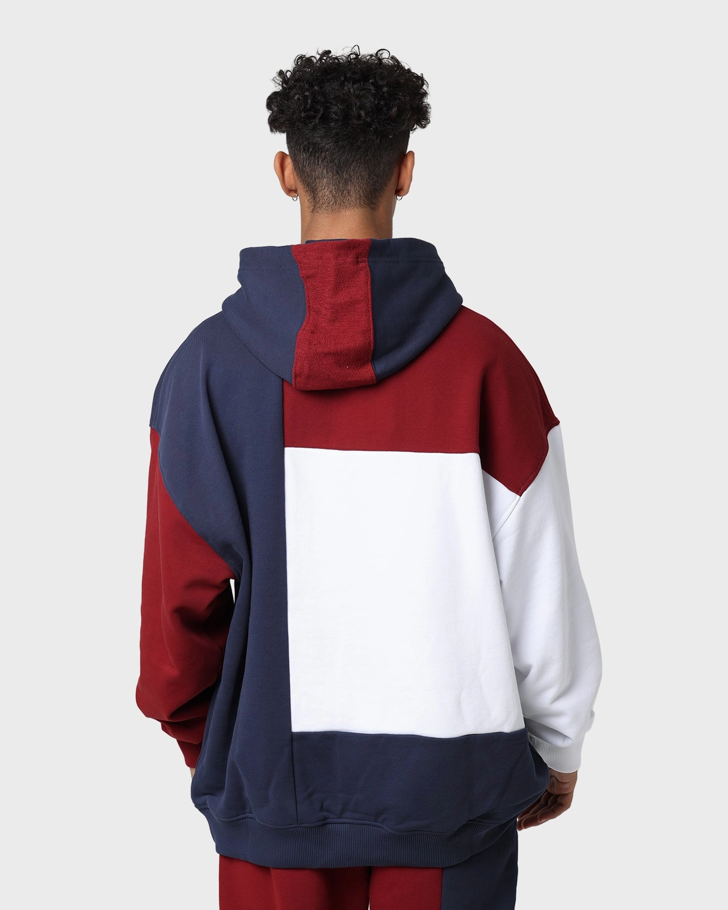 snowy formal dinner Tommy Jeans TJM Reverse Colorblock Hoodie Twilight Navy/Maroon