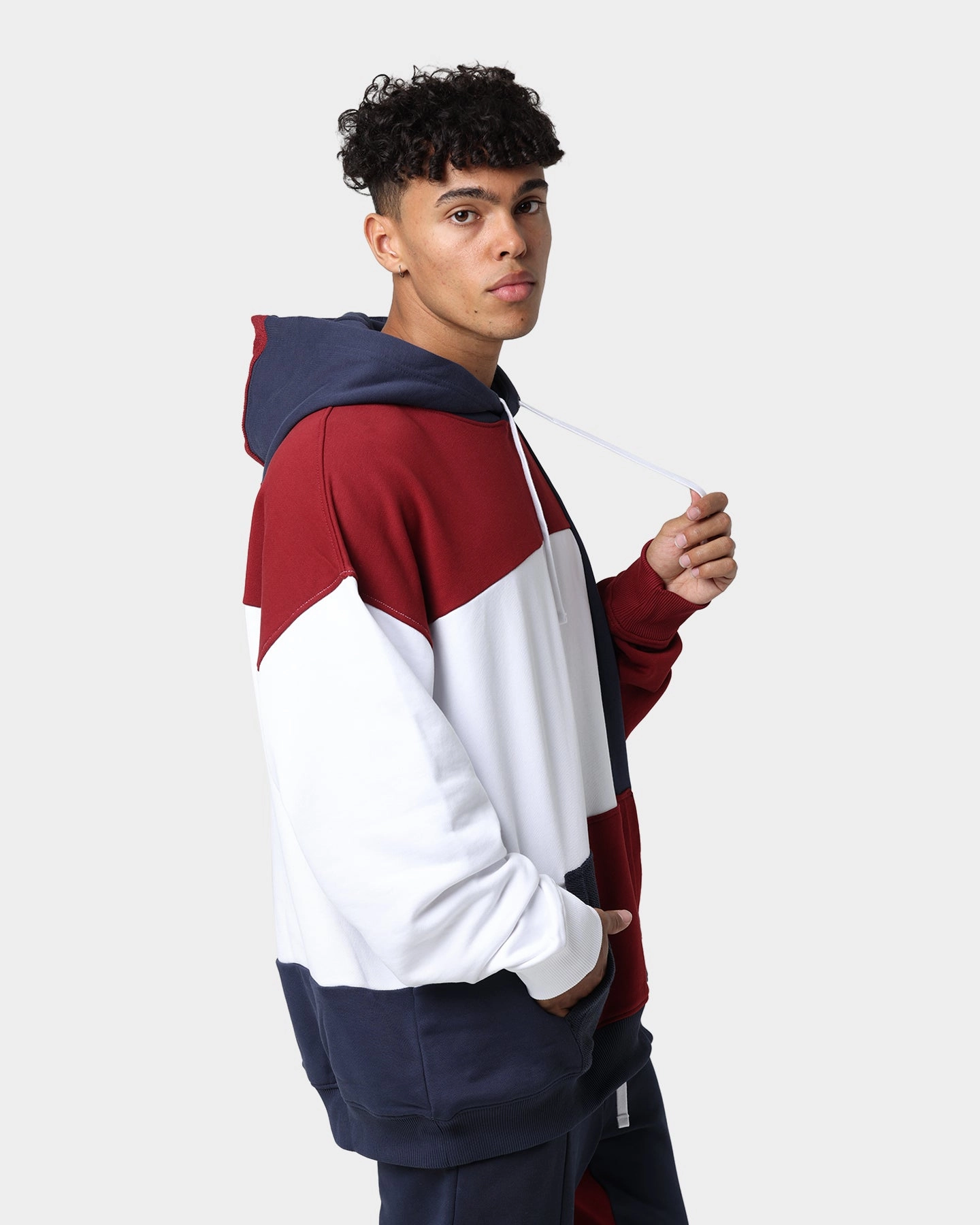 Goal Tommy Jeans TJM Reverse Colorblock Hoodie Twilight Navy/Maroon