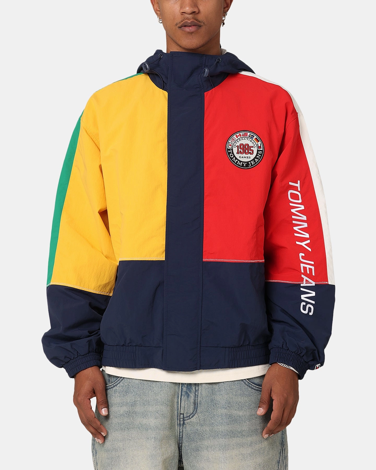 Tommy Jeans TJU Archive Games Chicago Windbreaker Jacket Sport Navy/Multi Outdoor Adventure Gear