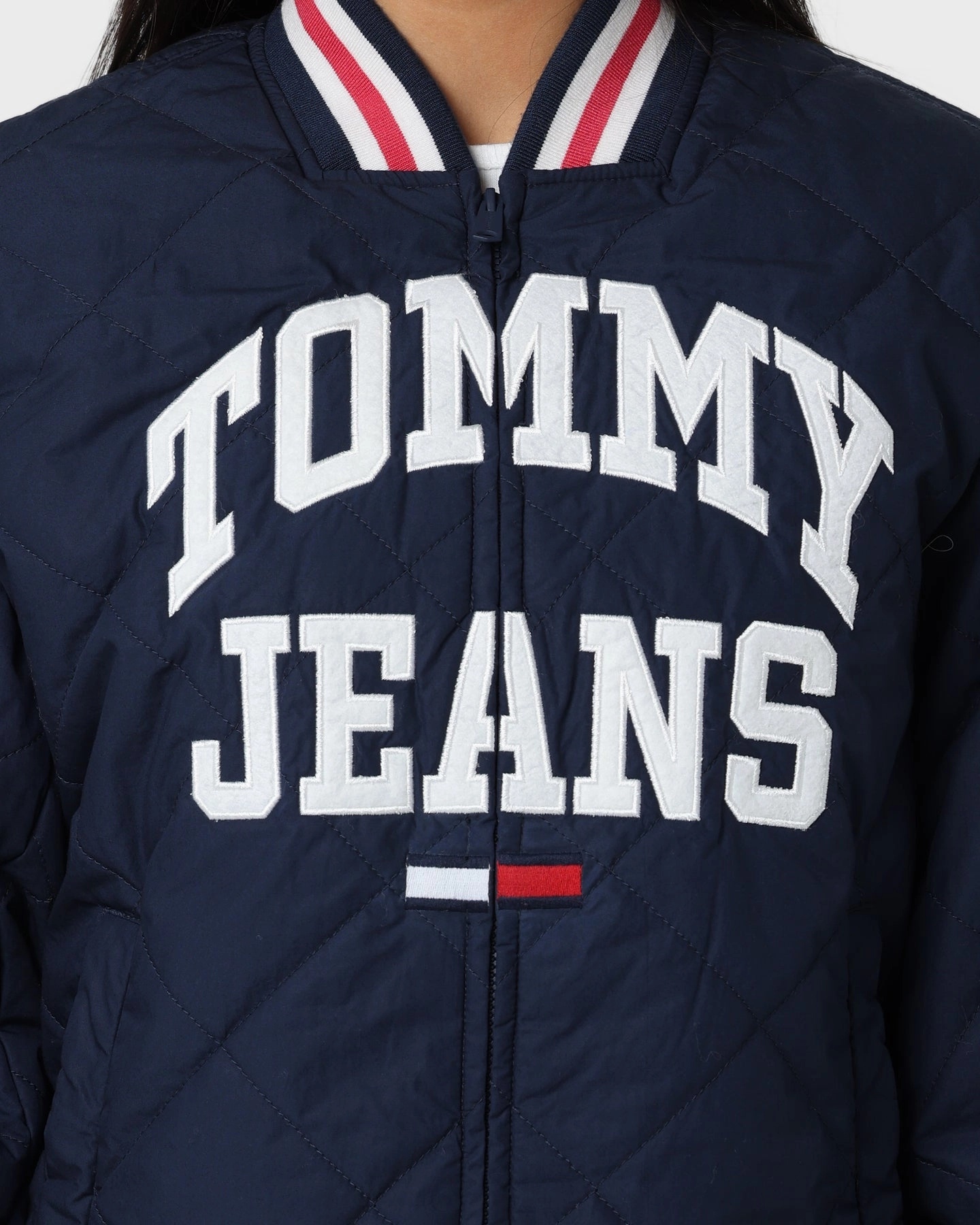 Tommy Jeans Women's College Quilted Jacket Twilight Navy History
