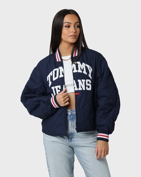 High-Tech Protection Tommy Jeans Women's College Quilted Jacket Twilight Navy
