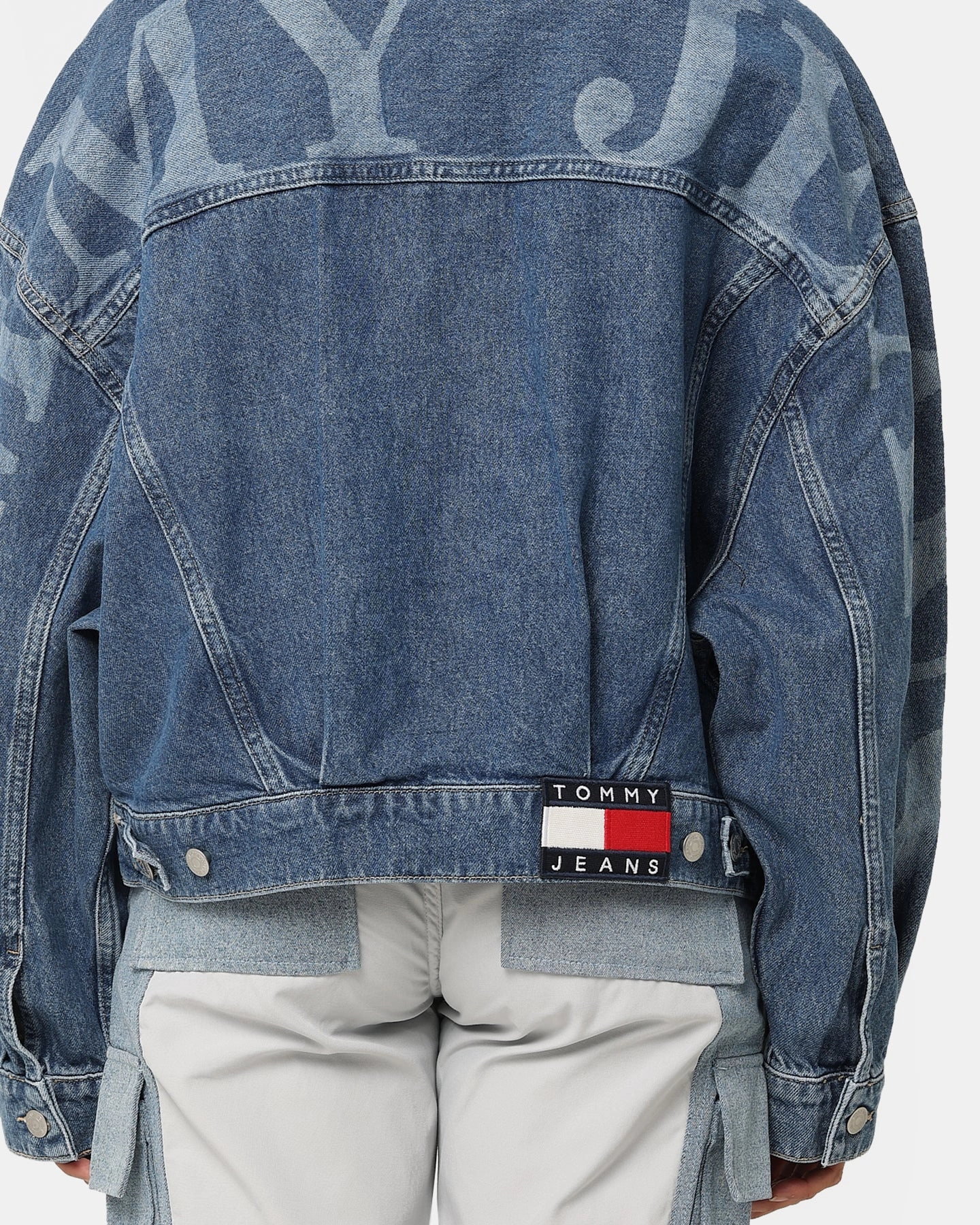 Planner Tommy Jeans Women's Oversized Wide Sleeve Jacket Denim Medium 02