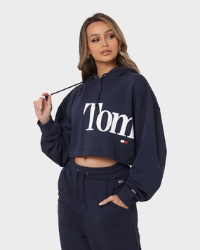 Flexible Design Tommy Jeans Women's Super Crop Bold Hoodie Twilight Navy