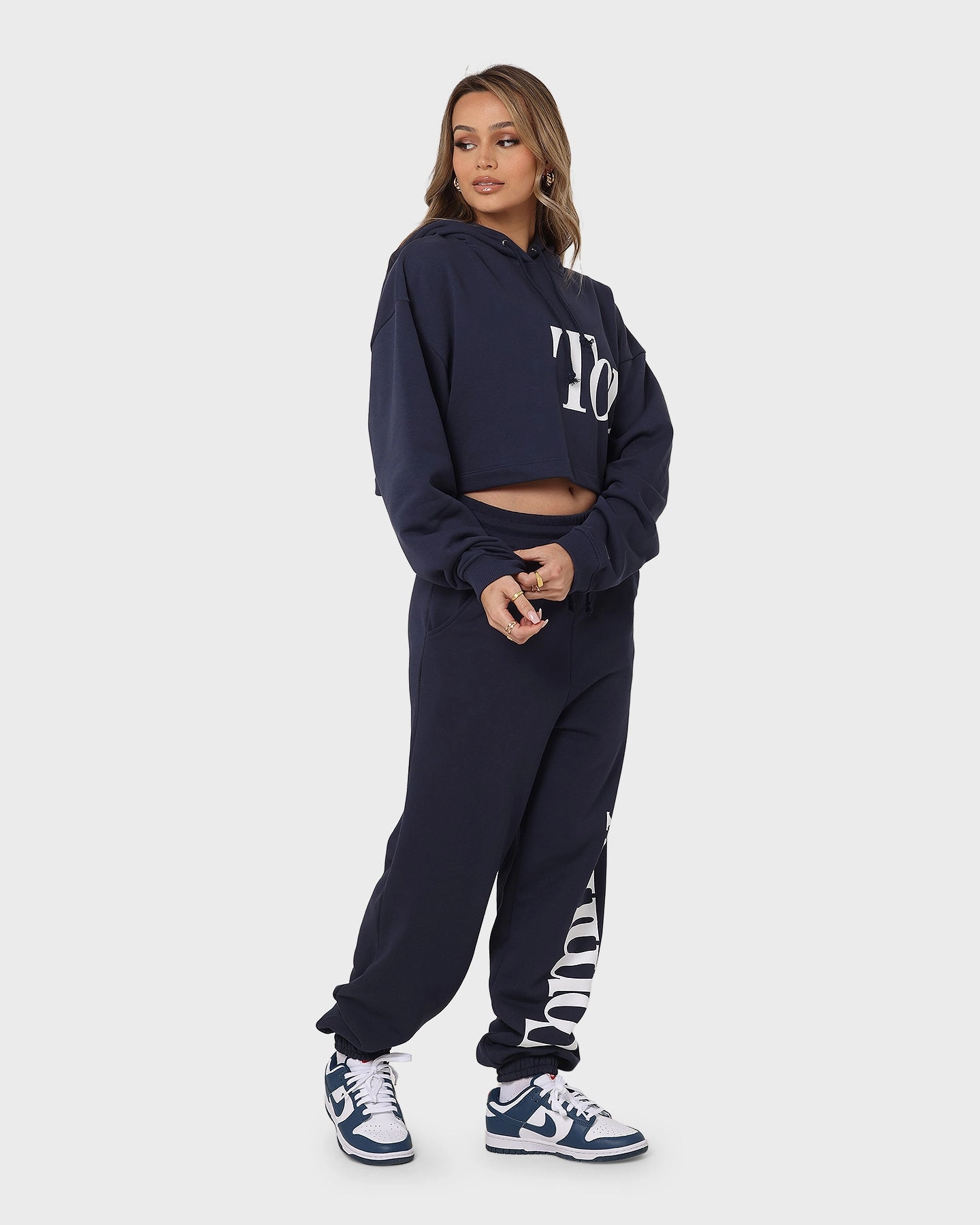 Sombrero Tommy Jeans Women's Super Crop Bold Hoodie Twilight Navy