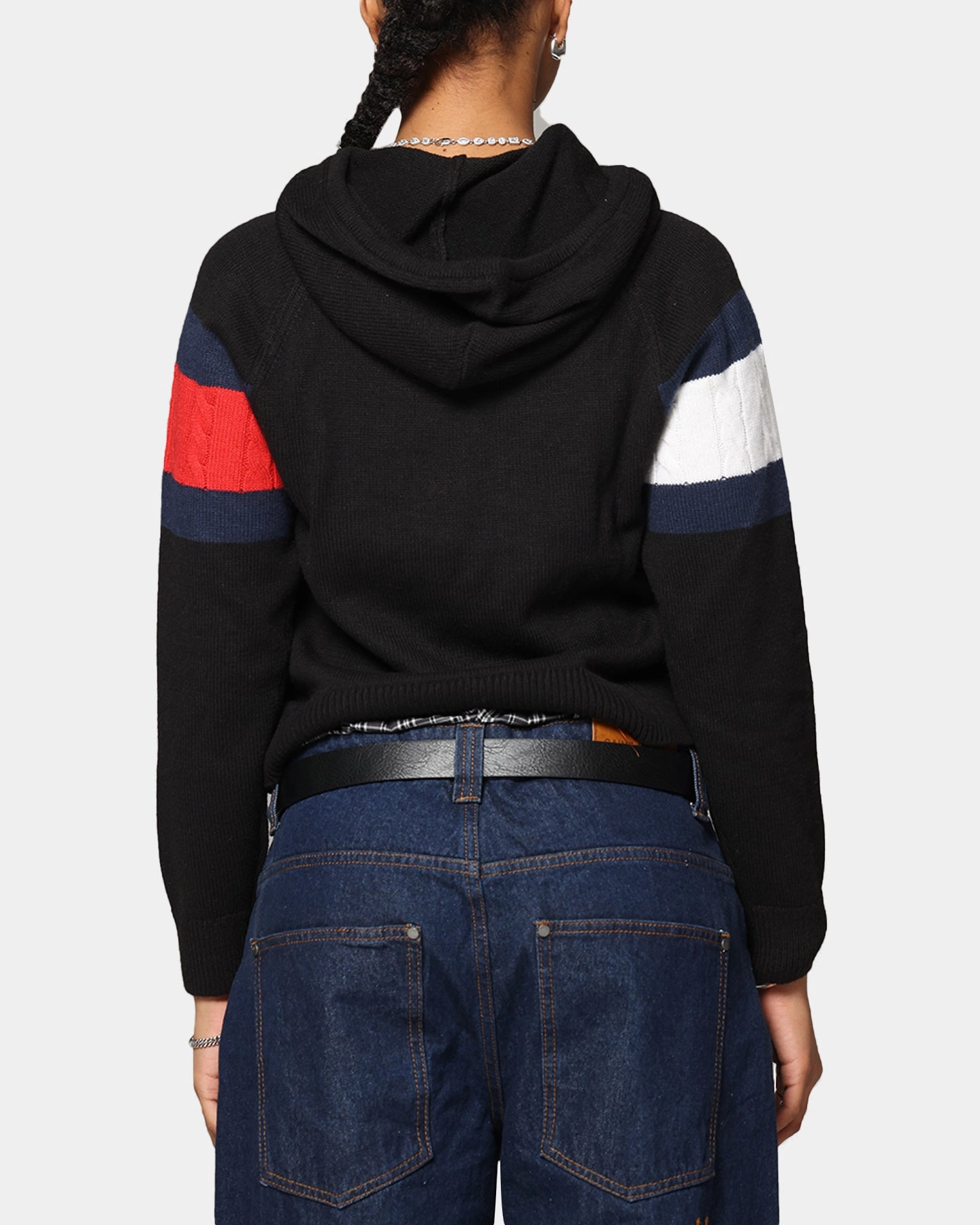 Modern Comfort Tommy Jeans Women's TJW Center Flag Hoodie Sweater Black
