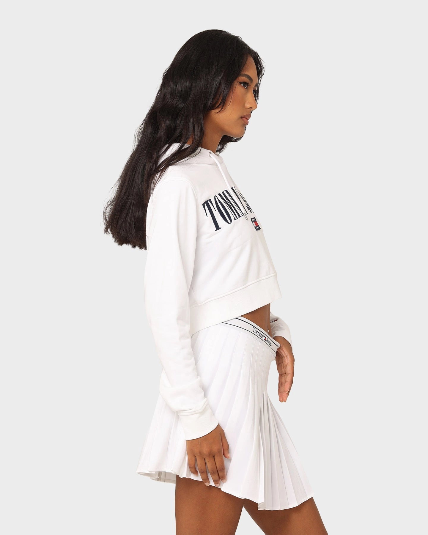 Urban Fit Tommy Jeans Women's TJW Super Crop Archive 2 Hoodie White