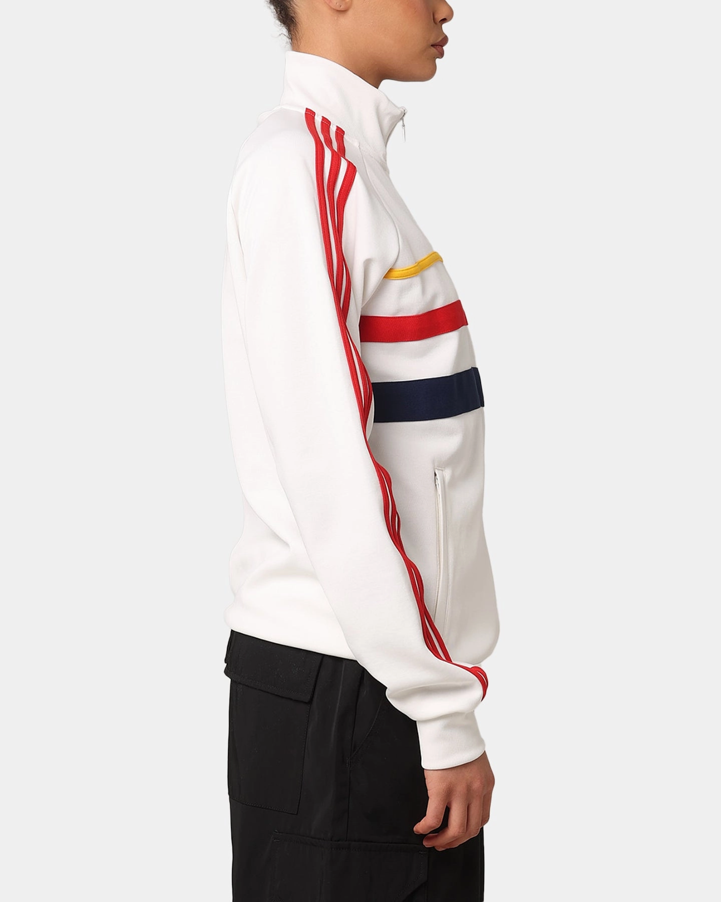 Adidas First Track Jacket Cloud White casual outing Soft Touch Interior