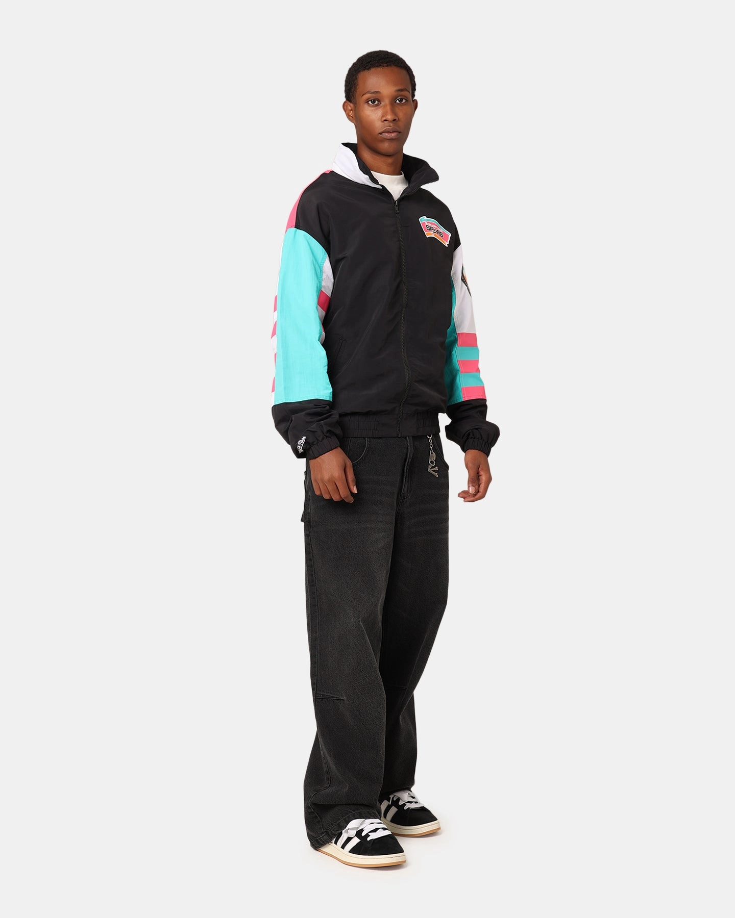 Static Resistant plus-size Mitchell & Ness San Antonio Spurs 'Spurs 2014 Champs' 25th Anniversary Jacket Multi