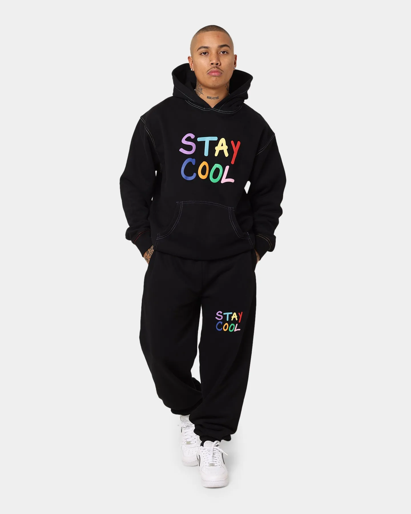 STAYCOOLNYC Puff Paint Hoodie Black bike tour