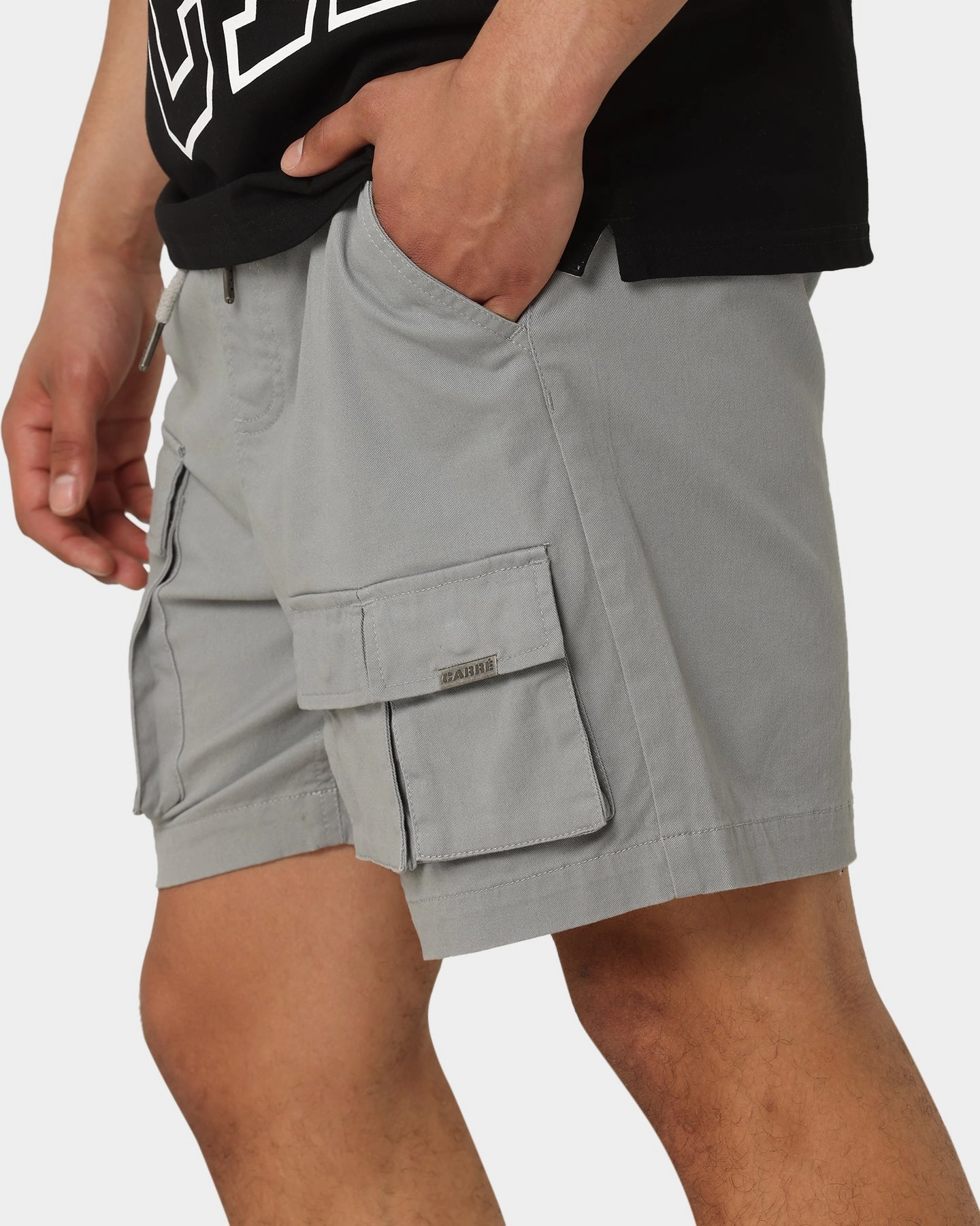 Double Layered Panels Carr?? Construct Cargo Shorts Grey