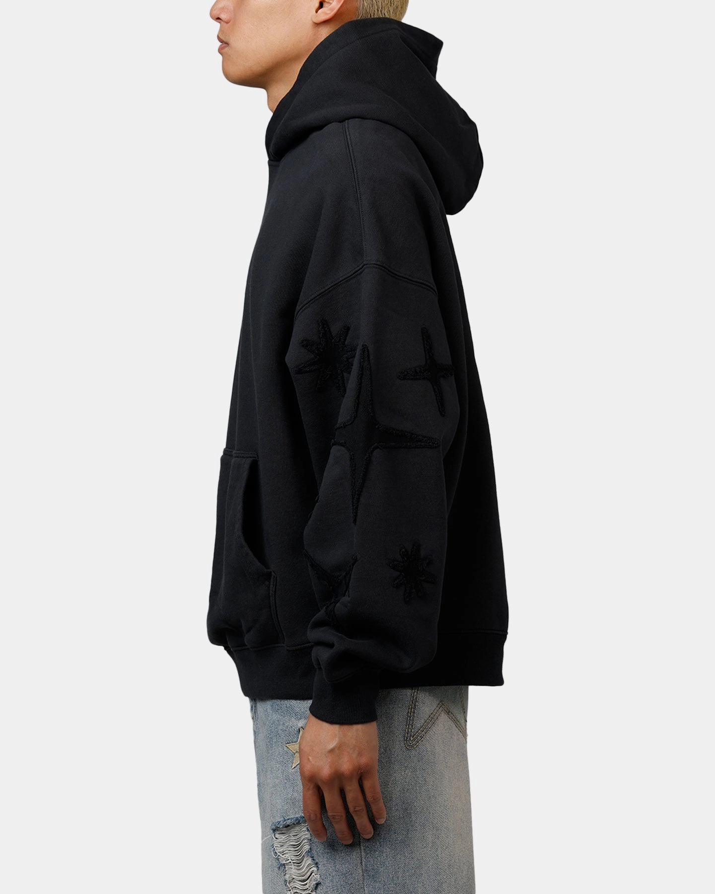 Mitchell & Ness New York Yankees Starburst Hoodie Faded Black Loose