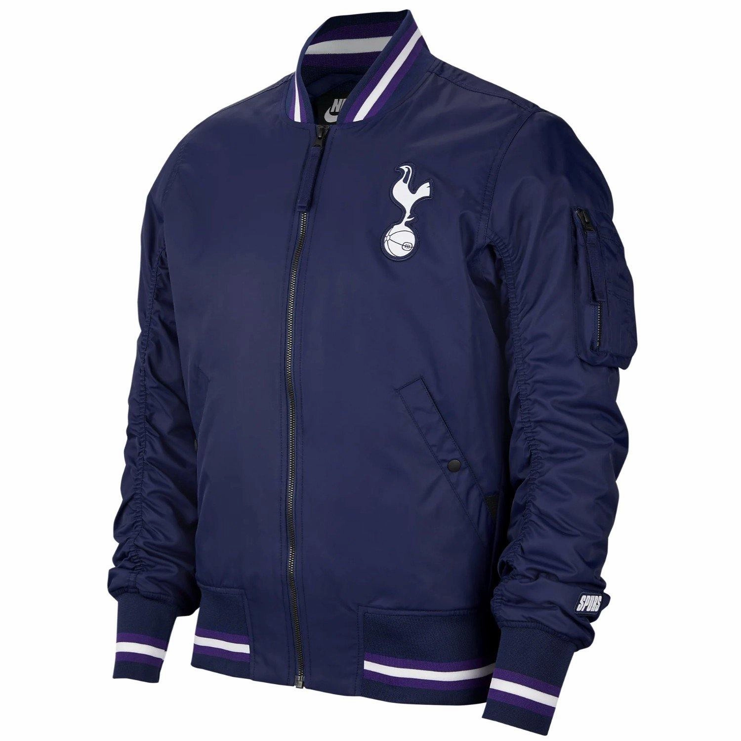 Adaptive Lacing Mechanism Practical Fit Tottenham Hotspur soccer woven bomber jacket 2019/20 - Nike