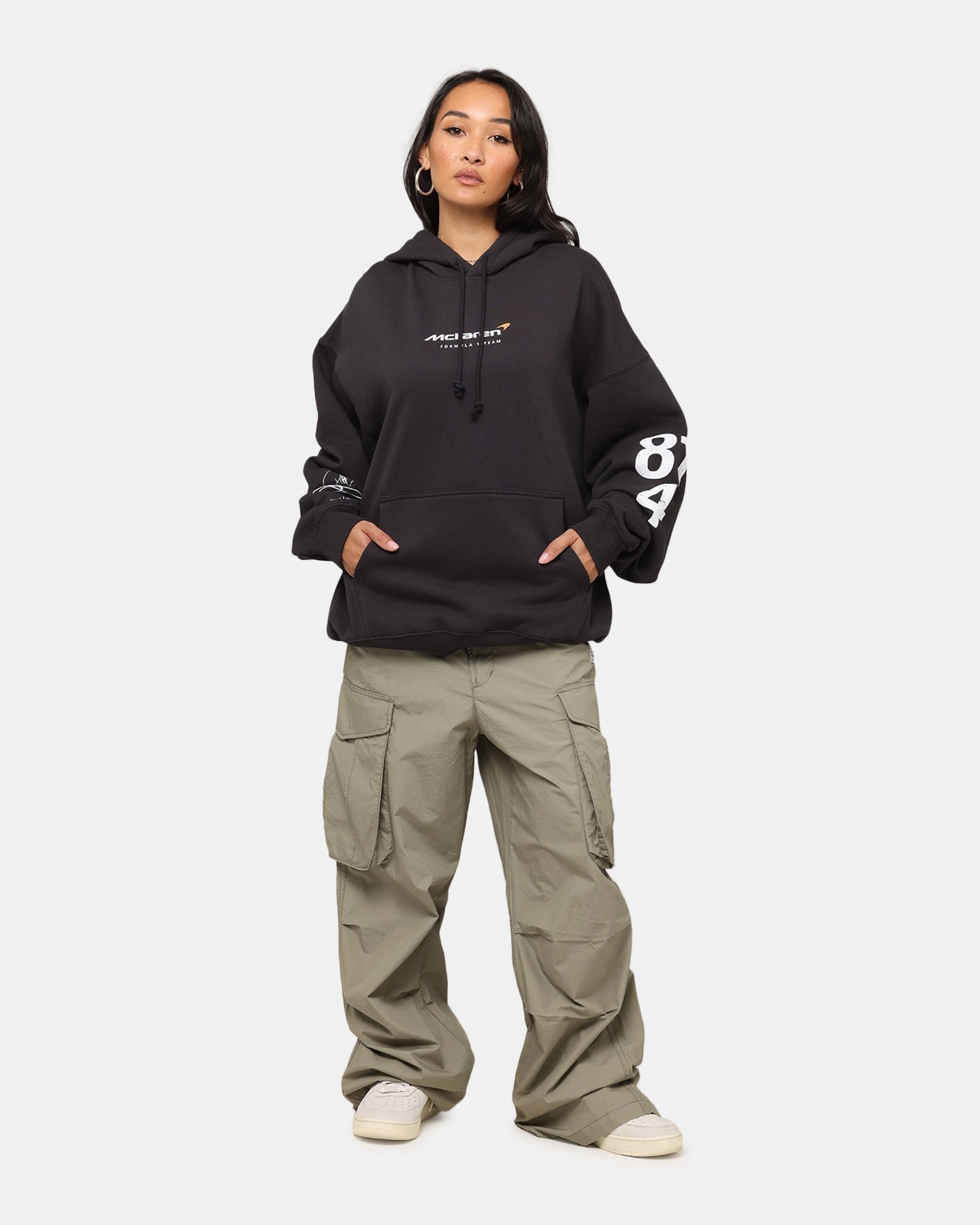 Tradition Heat Sealed Seams Mitchell & Ness X Mclaren Teammates Hoodie Faded Black