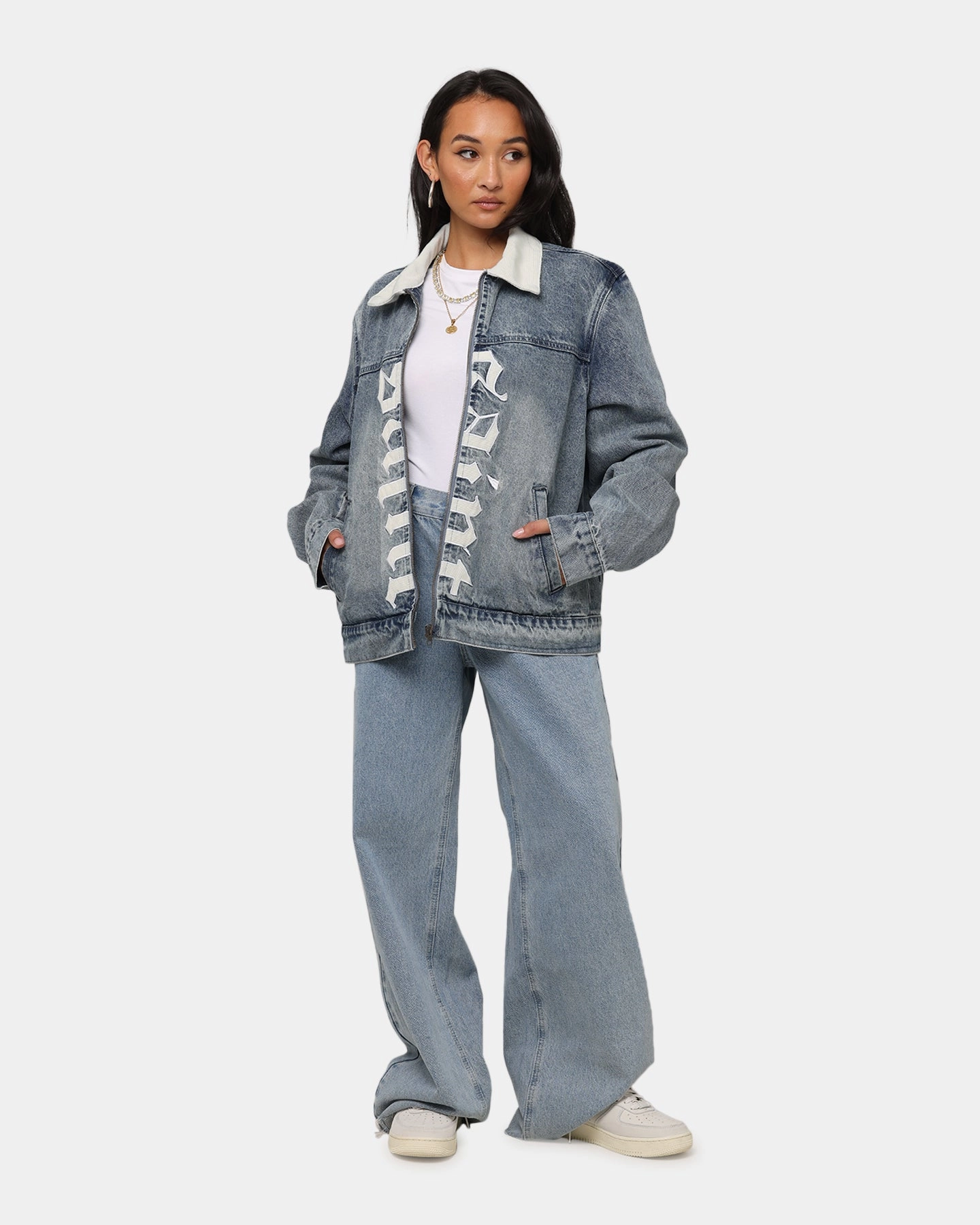 Saint Morta Gothic Distressed Denim Jacket Dirty Denim Anti-pill Experiment