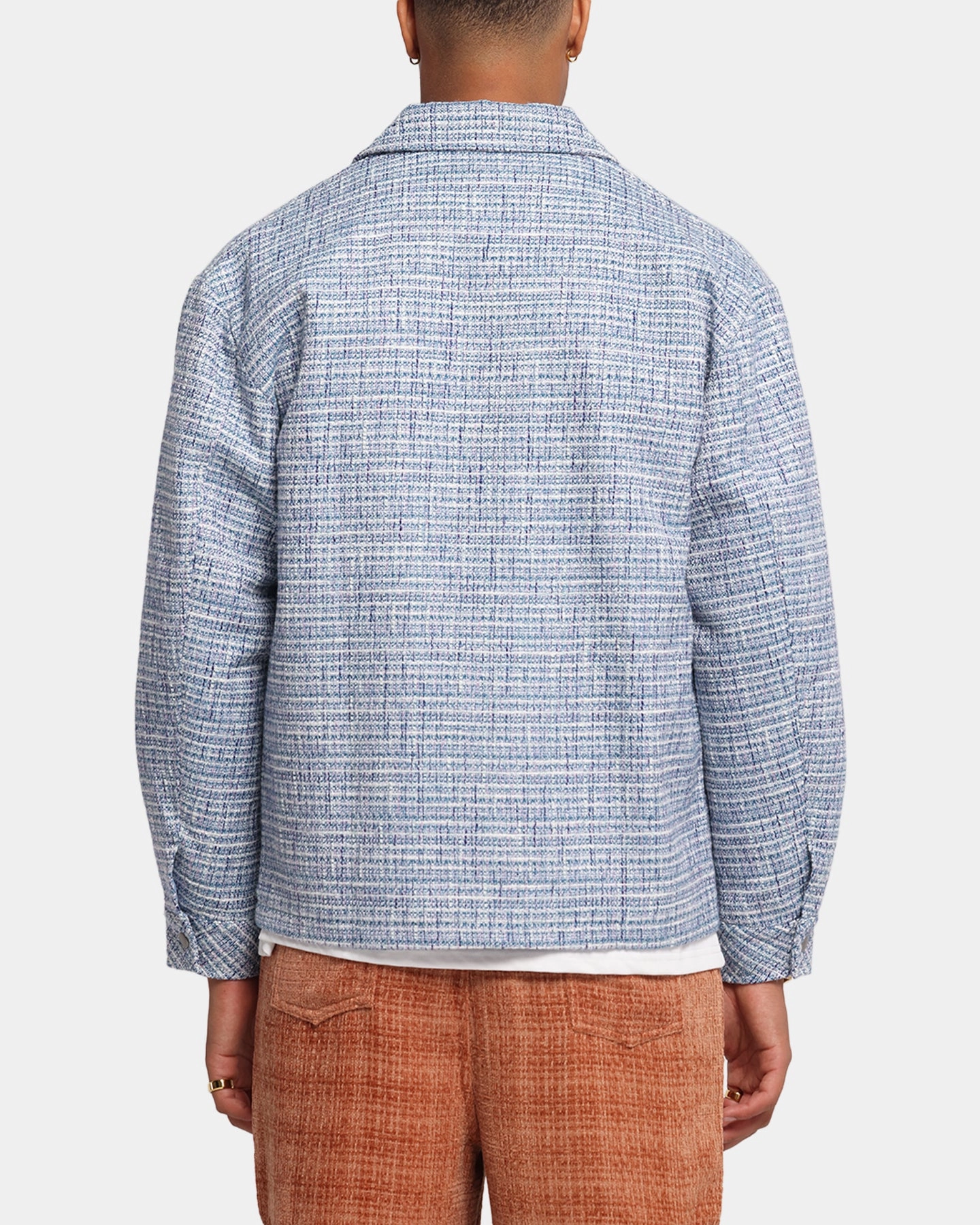 Alternative XXIII Boucle Tweed Zip Jacket Teal/Blue/Purple