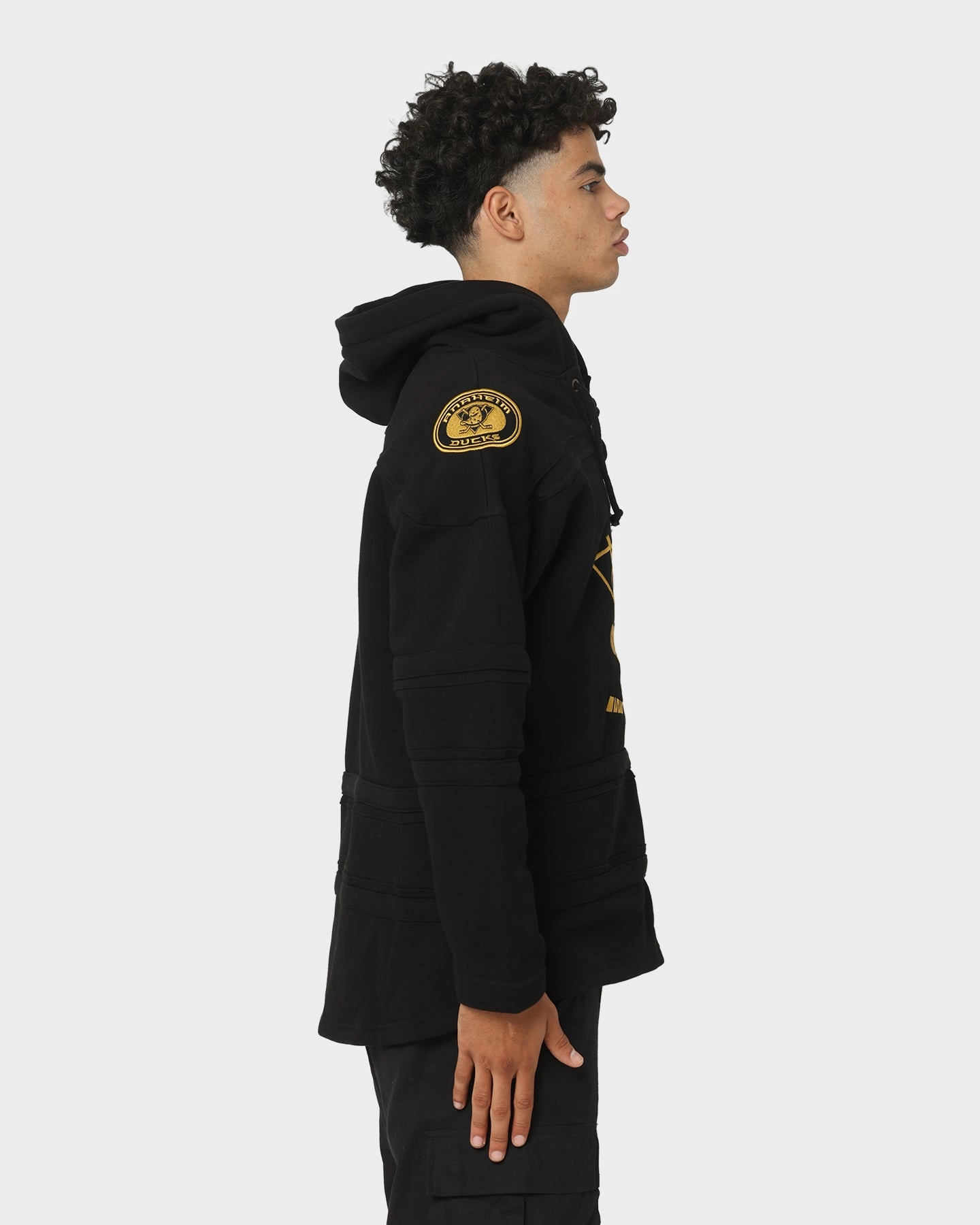 47 Brand Anaheim Ducks Superior Lacer Hoodie Black/Gold kids