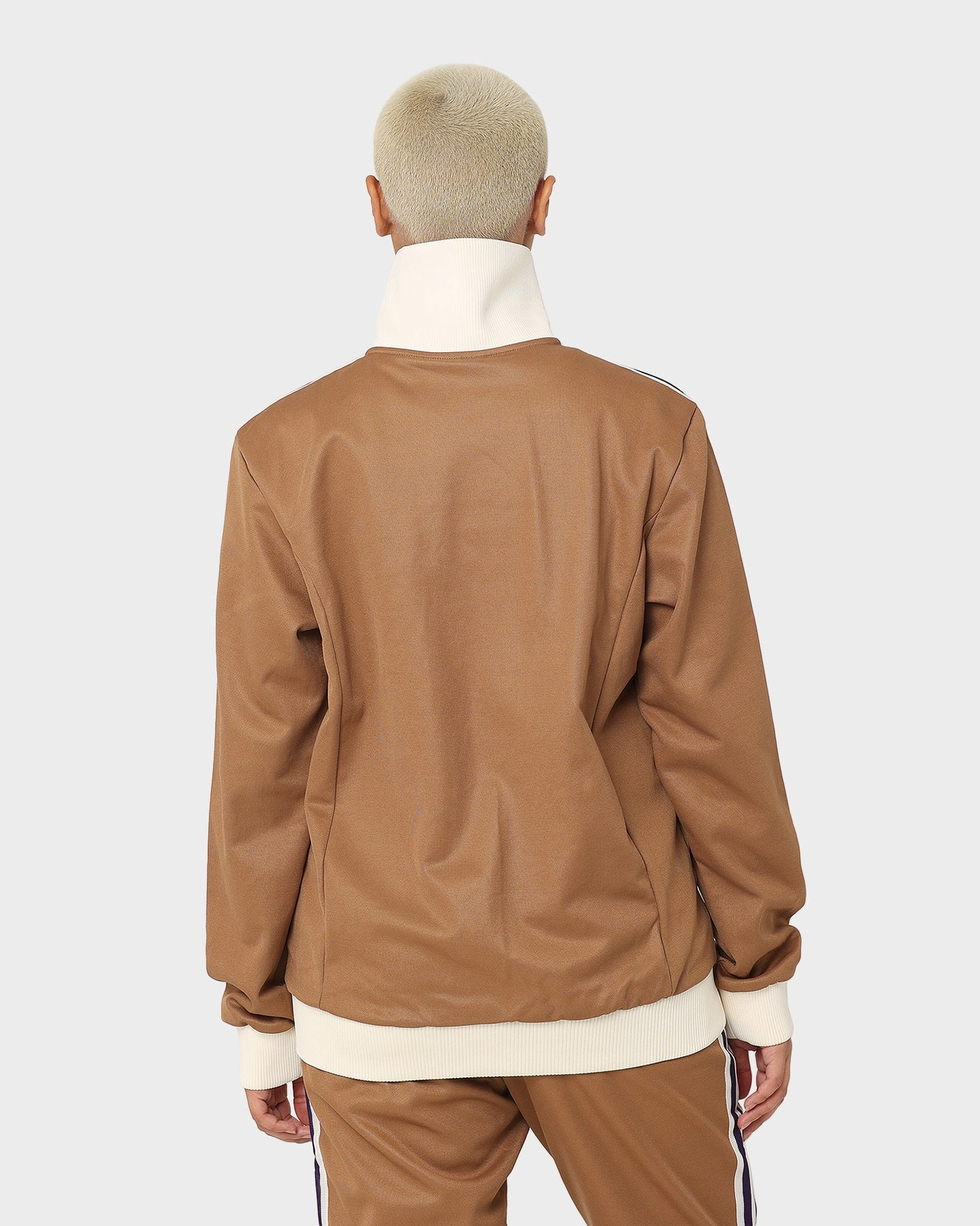 Hiking Jacket Sympathy Adidas Adicolor Poly TT Jacket Brown Desert