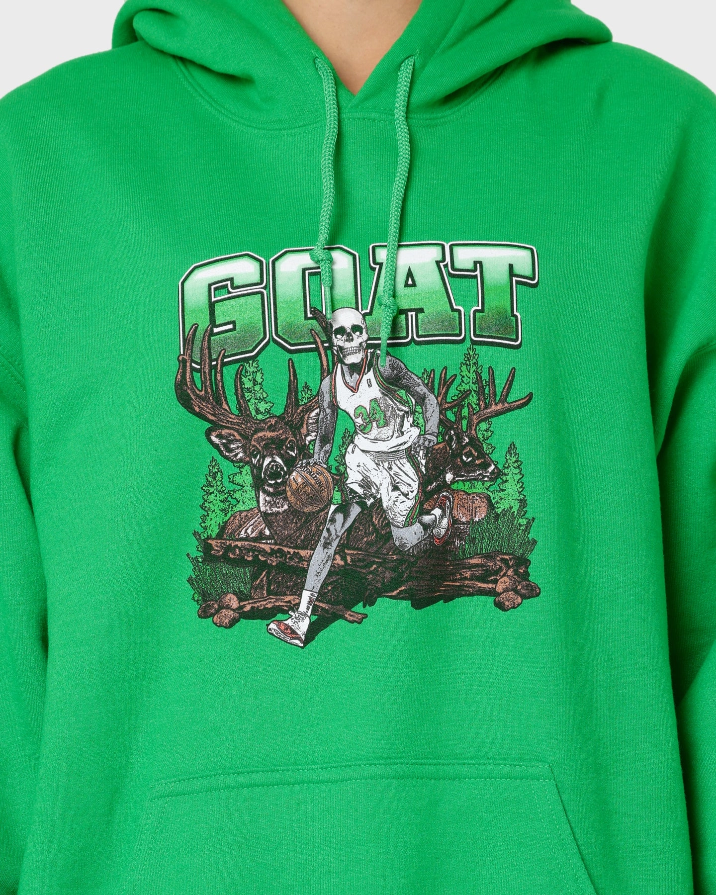 color fast Goat Crew Buck Hunter Hoodie Black