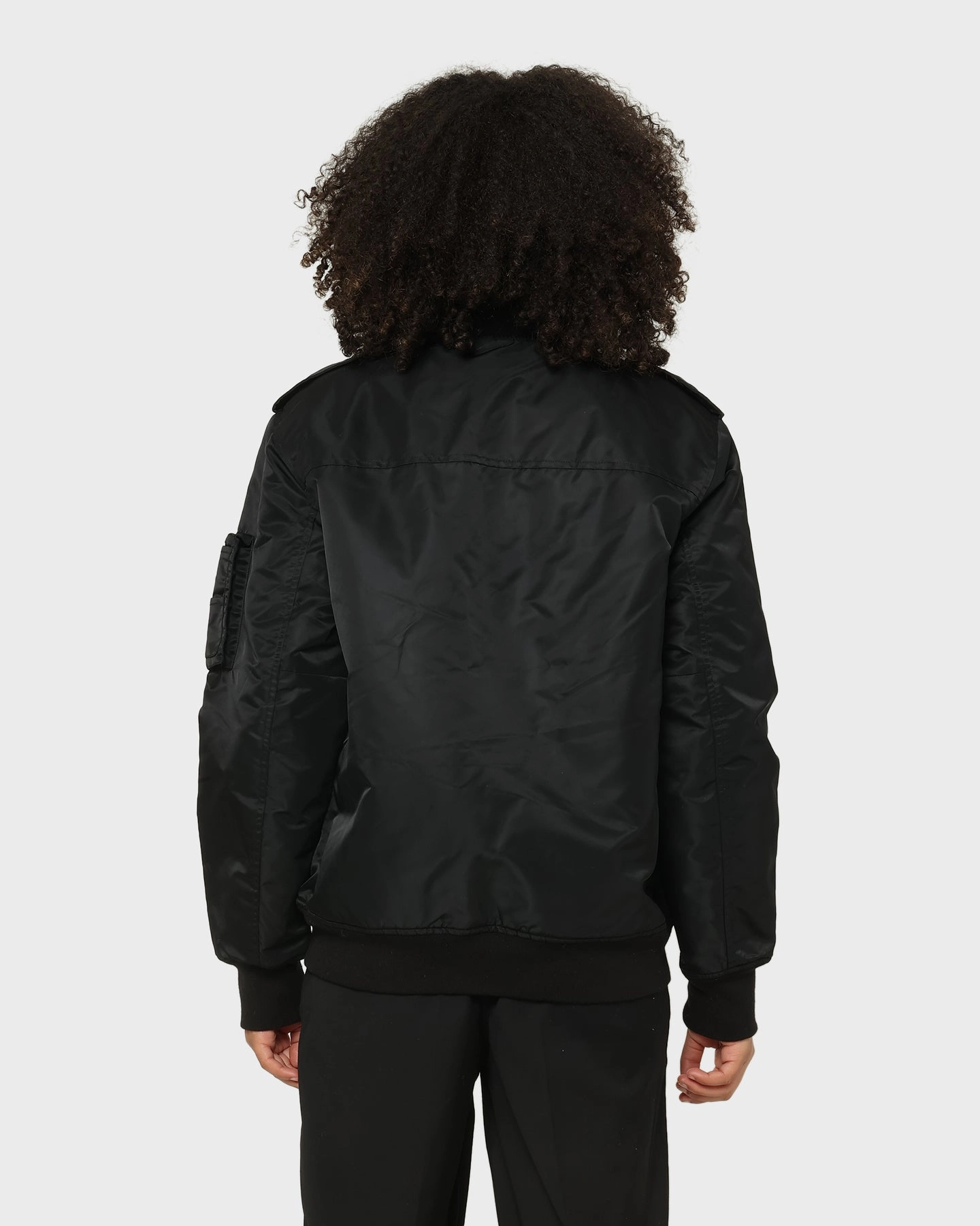 Saint Morta Staten Nylon Bomber Jacket Black Last