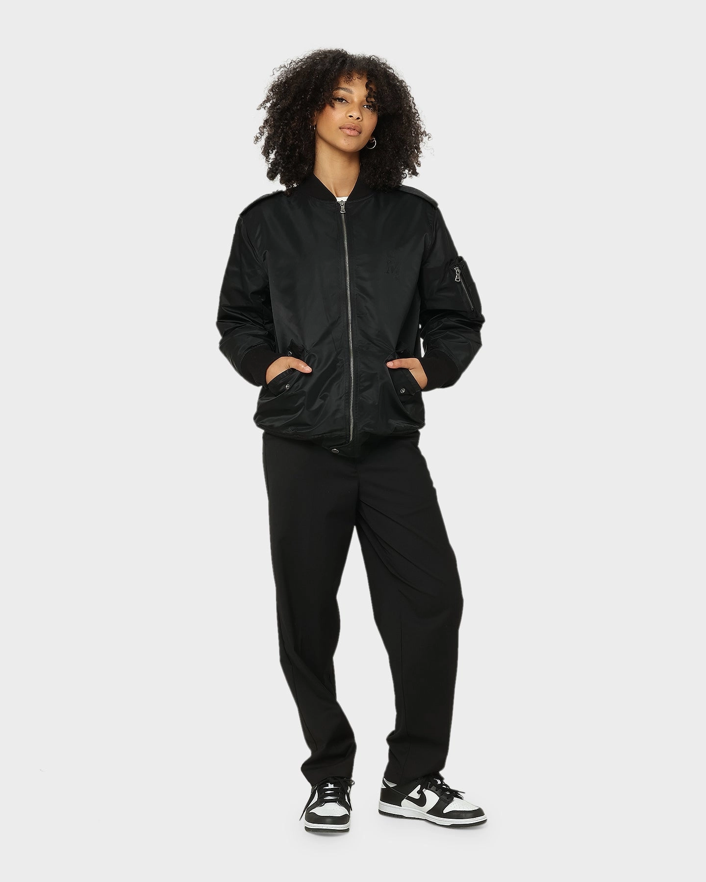 challenge Hope Saint Morta Staten Nylon Bomber Jacket Black