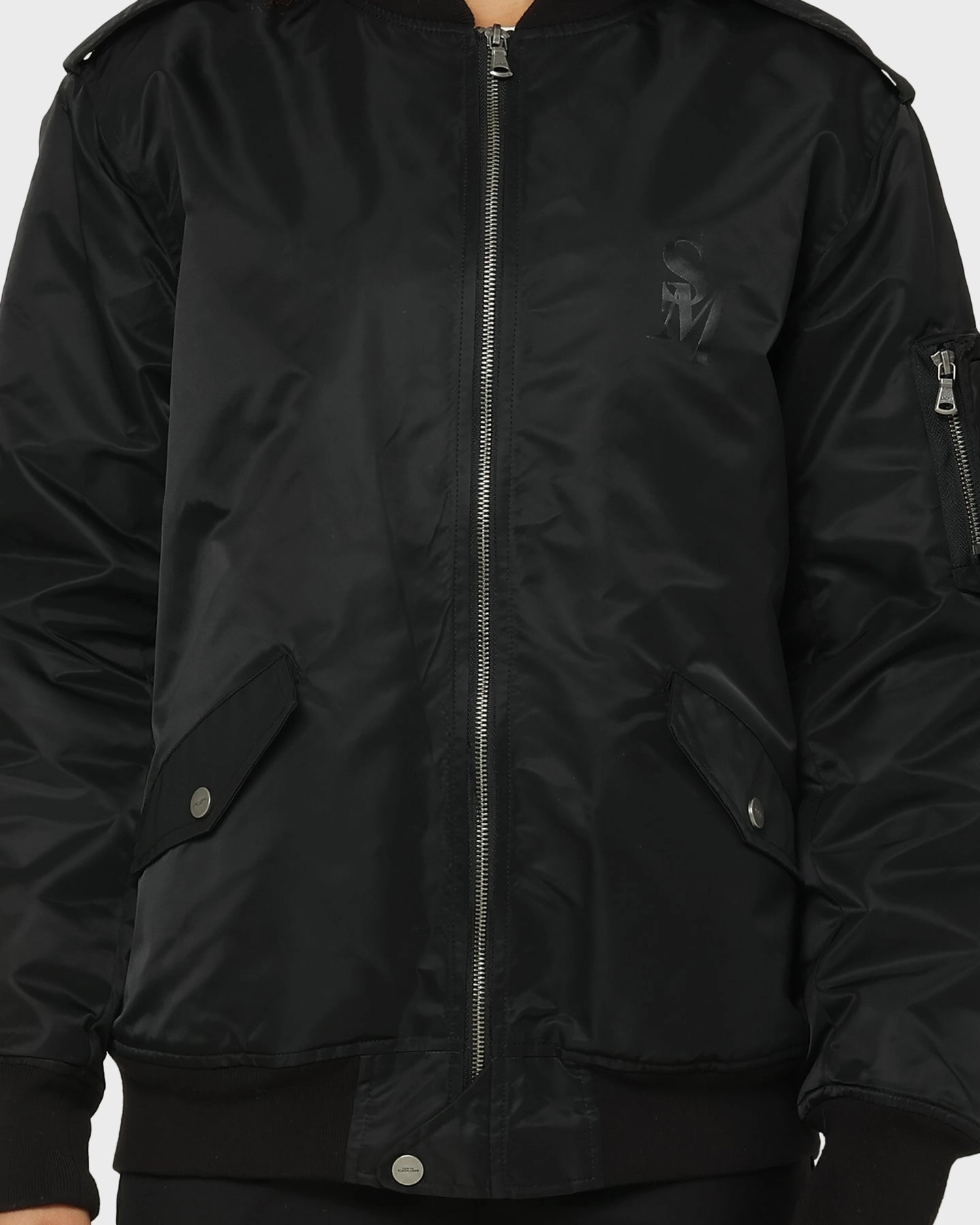 Endure Saint Morta Staten Nylon Bomber Jacket Black