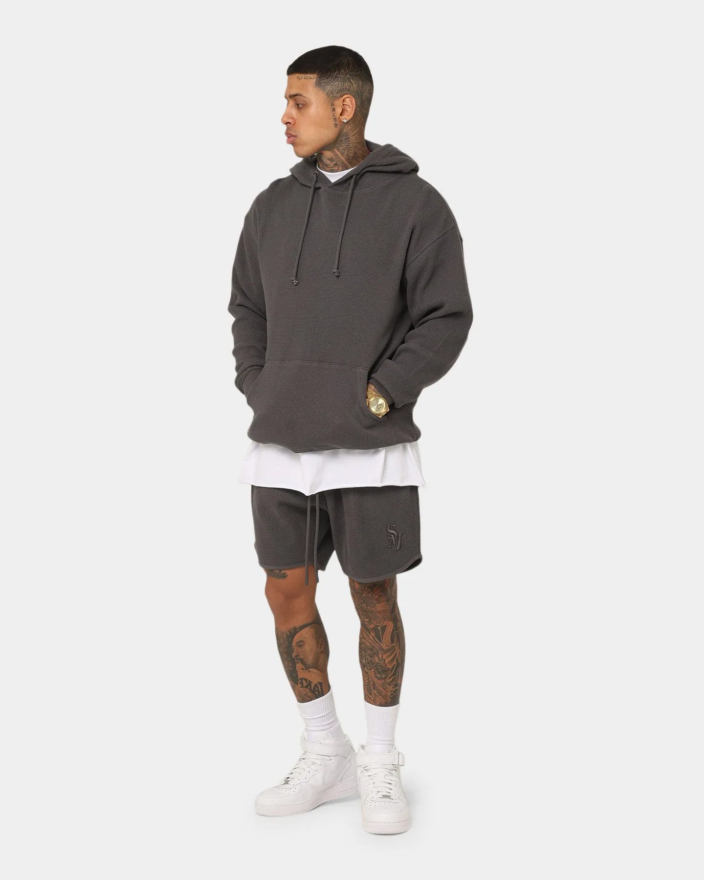 Warm Insulation Saint Morta Waffle Hoodie V2 Slate